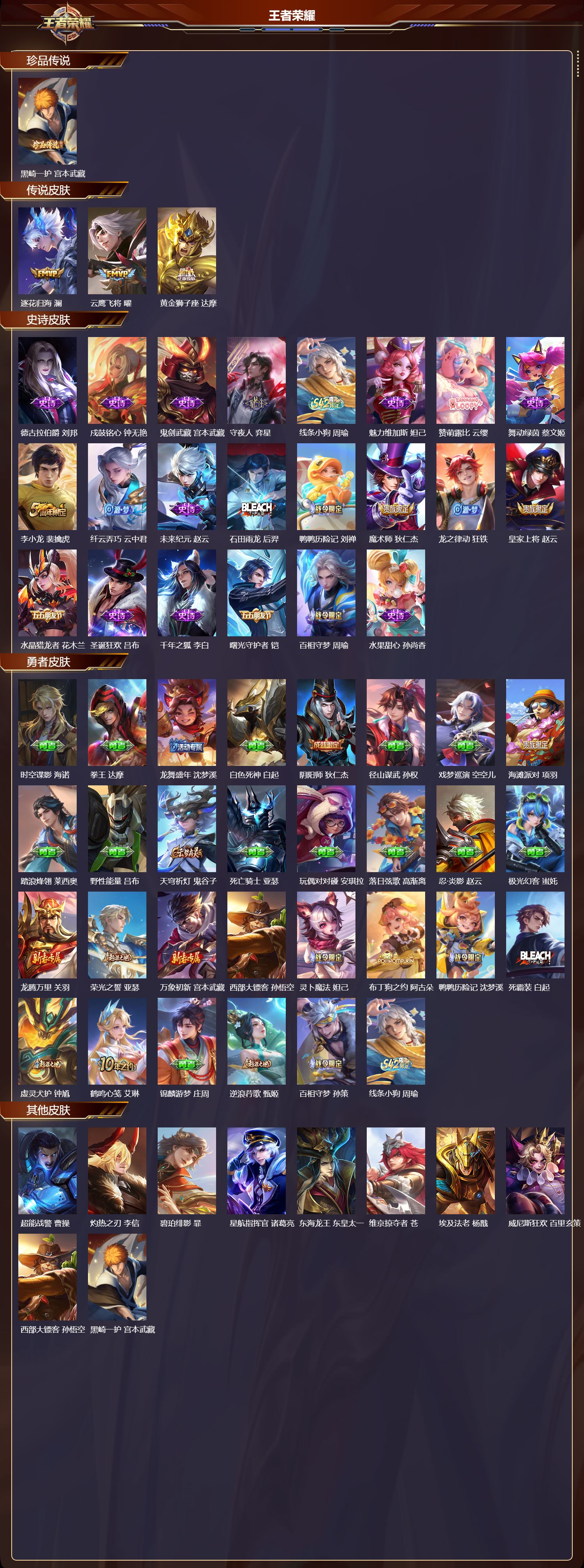 WZMK4155864王者荣耀账号详情图2