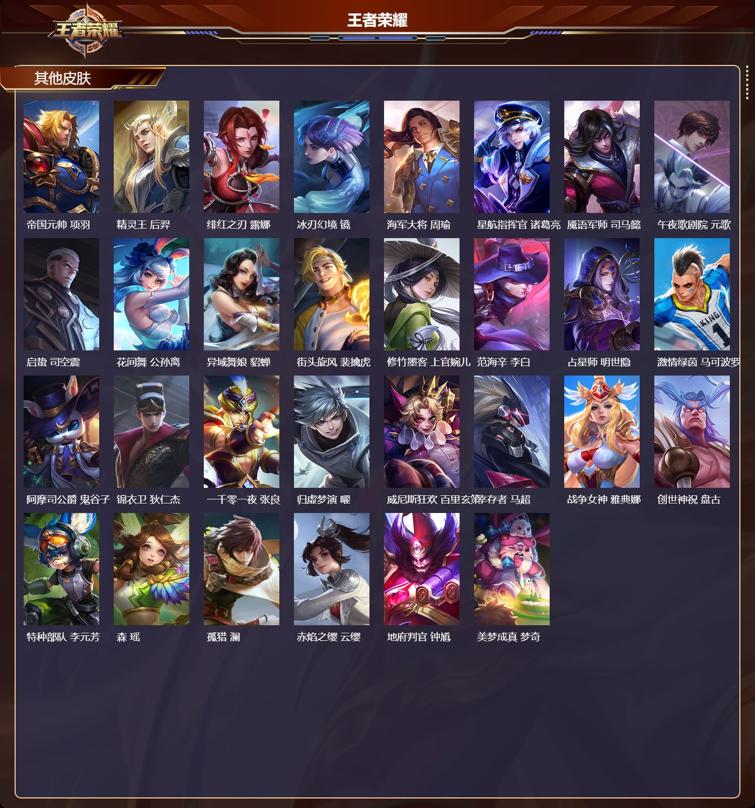 WZMK4161526王者荣耀账号详情图4