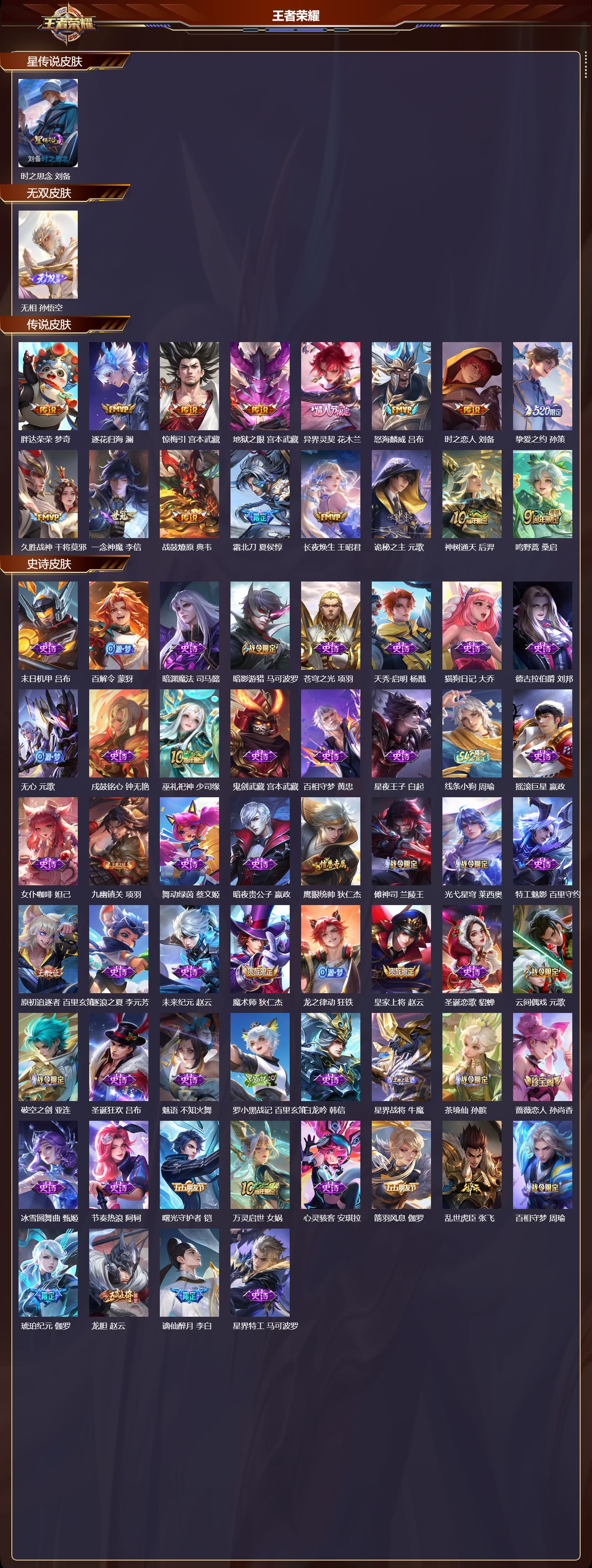 WZMK4161554王者荣耀账号详情图2