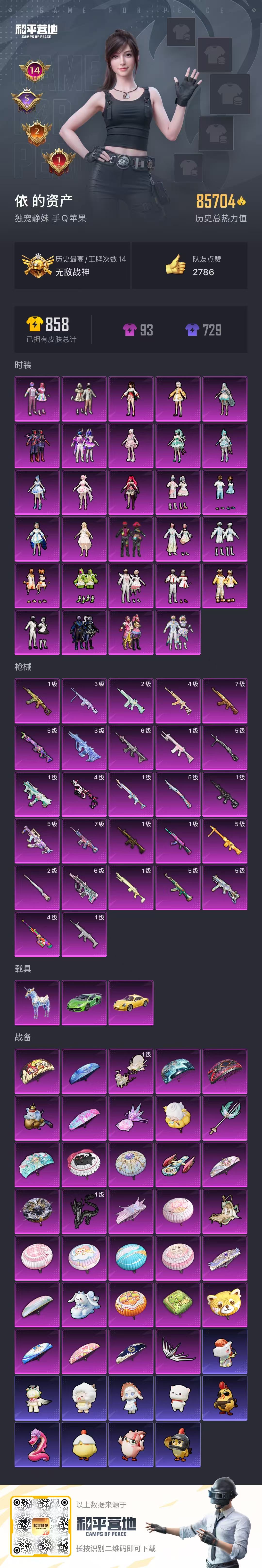 HPLX4123097和平精英账号详情图2