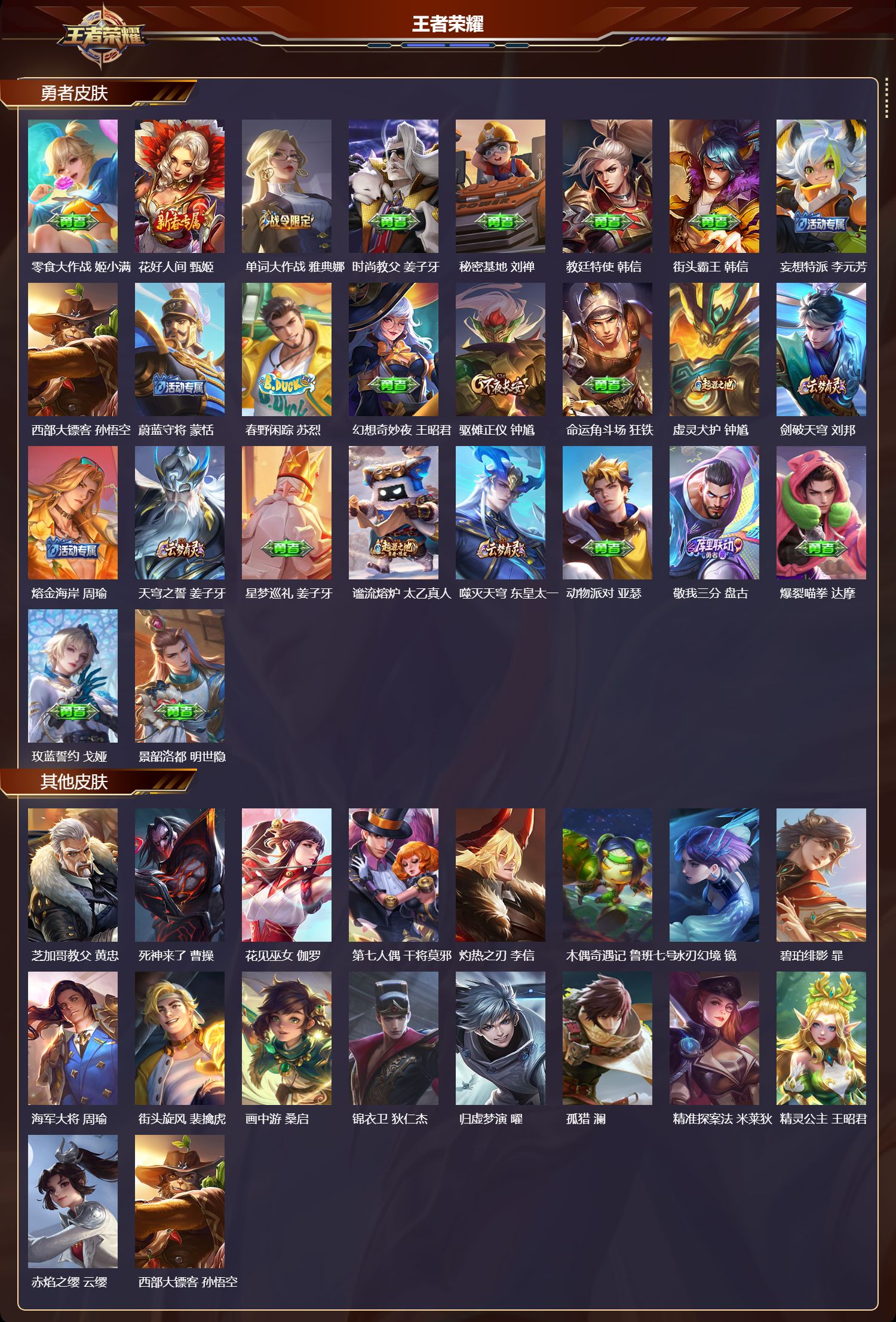 WZMK4161510王者荣耀账号详情图3