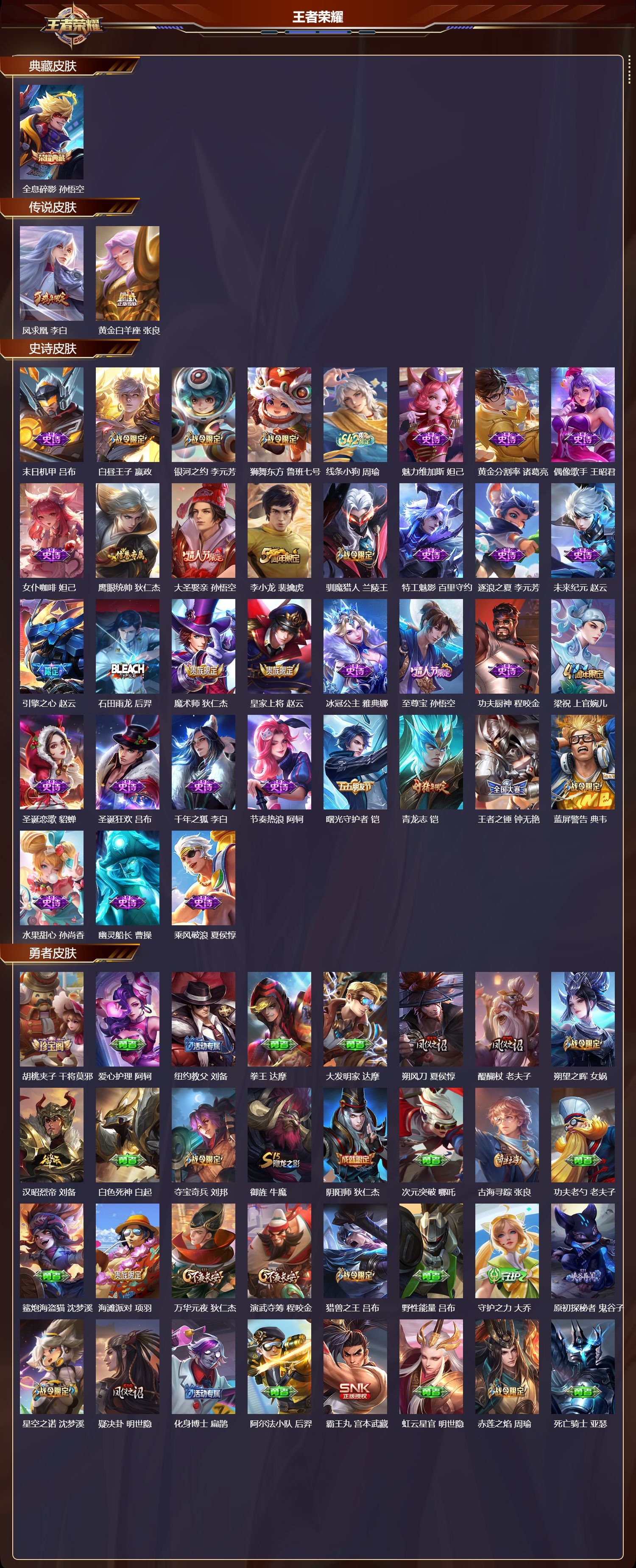 WZMK4161557王者荣耀账号详情图2