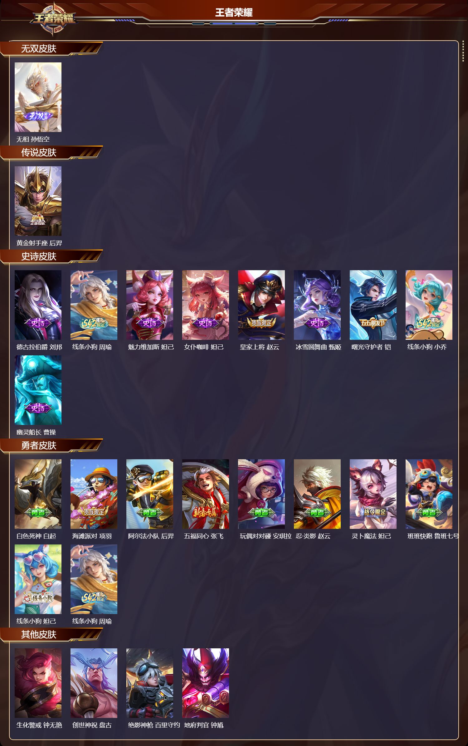 WZMK4161920王者荣耀账号详情图2