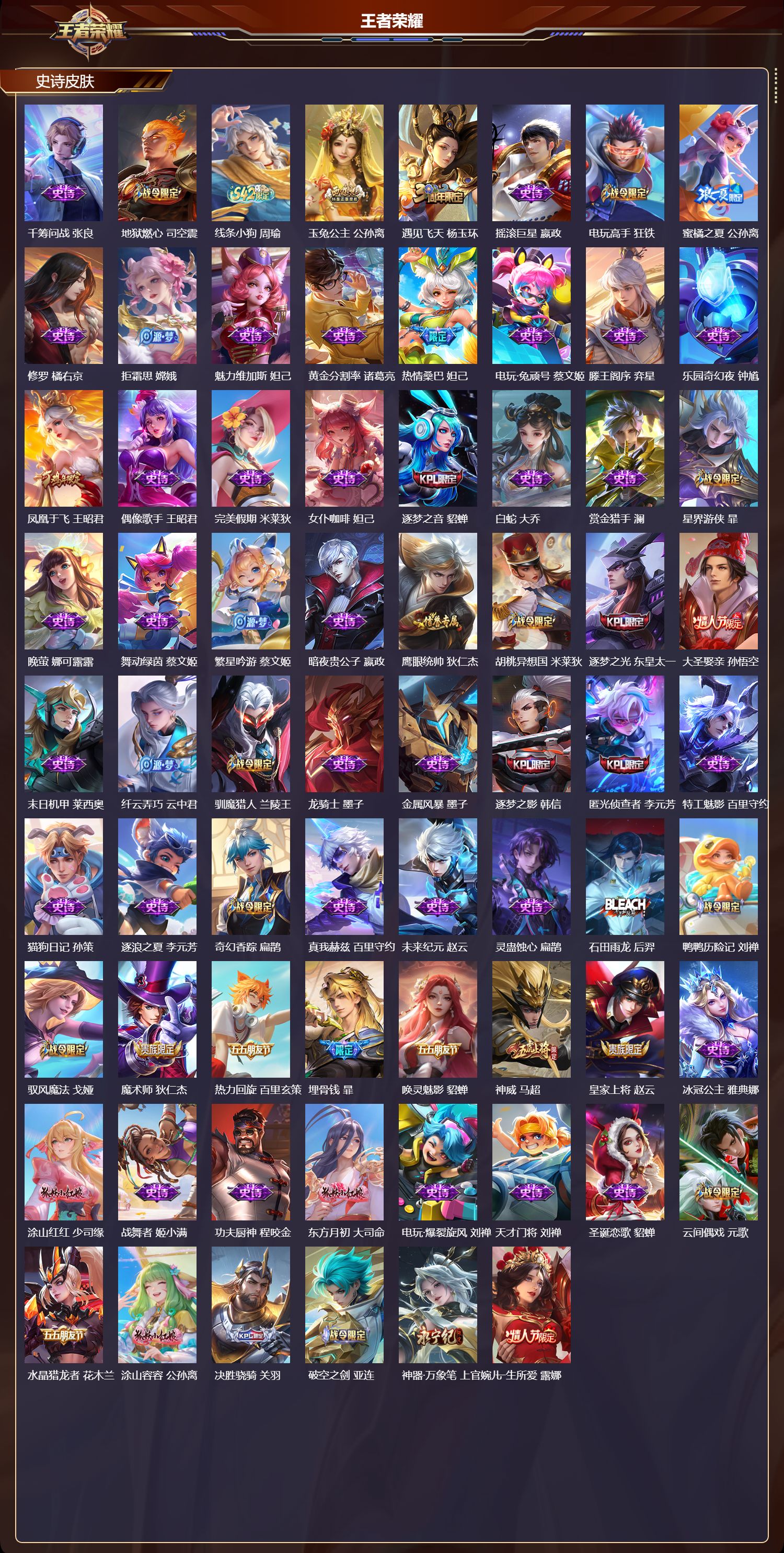 WZMK4162150王者荣耀账号详情图4