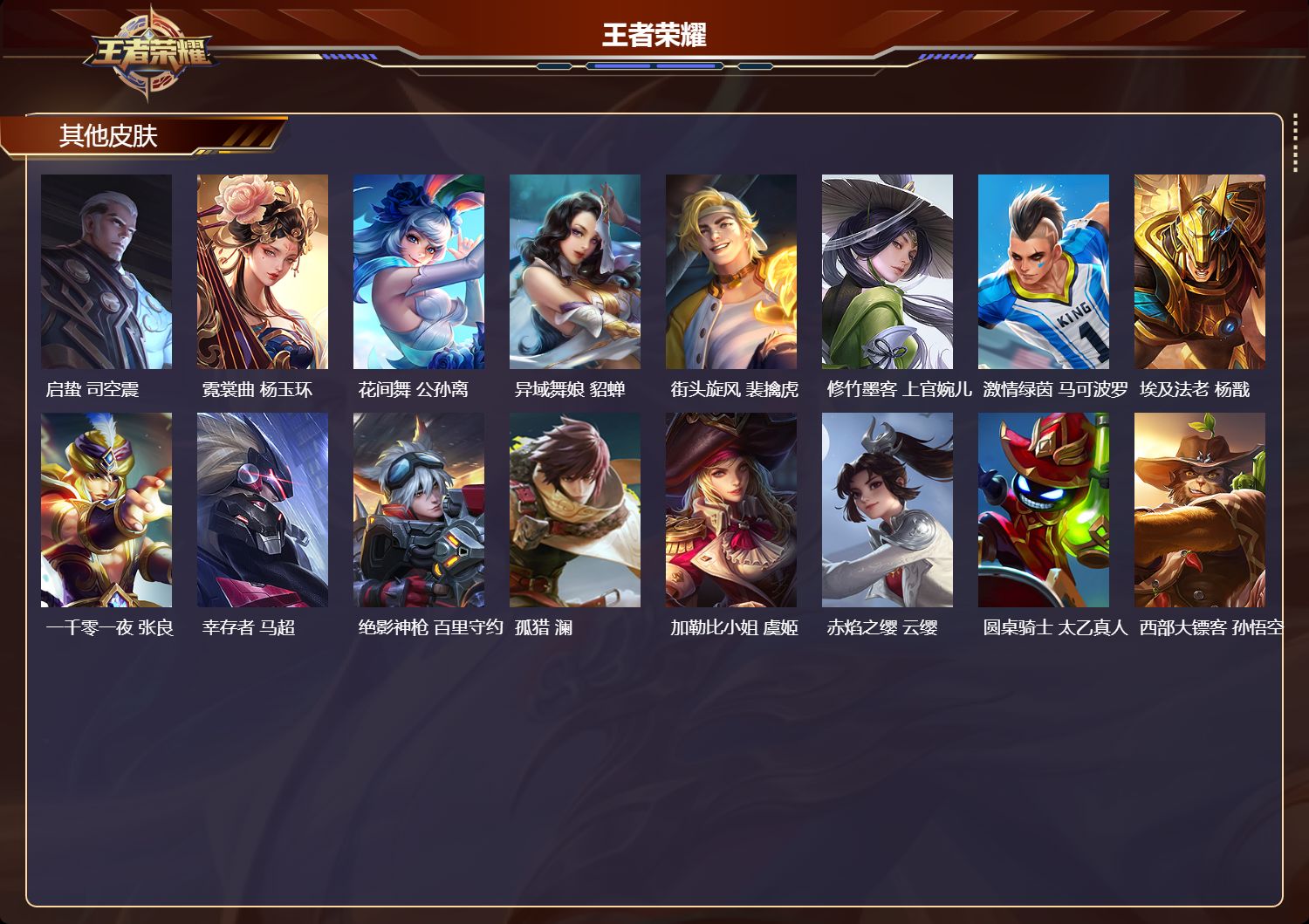 WZMK4162133王者荣耀账号详情图3