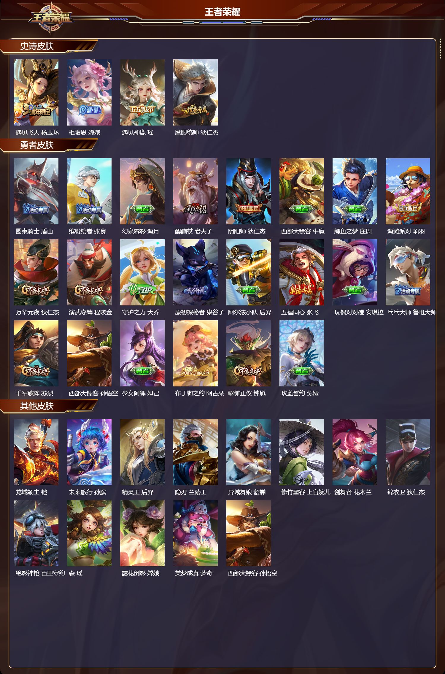 WZMK4162012王者荣耀账号详情图2