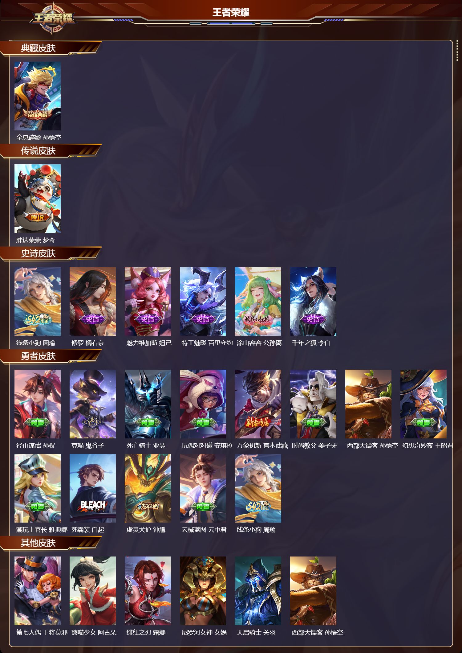 WZMK4161928王者荣耀账号详情图2