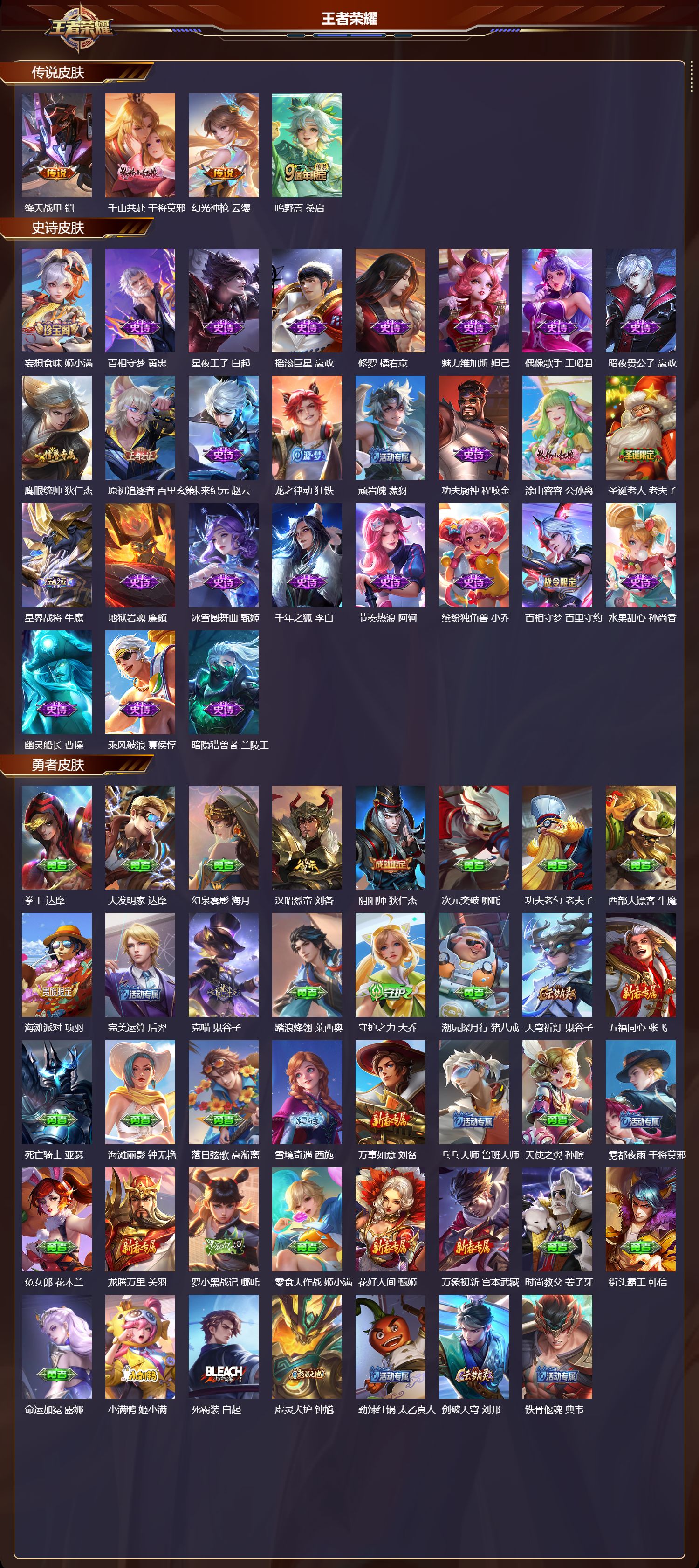 WZMK4162397王者荣耀账号详情图2 WZMK4162397王者荣耀账号详情图2