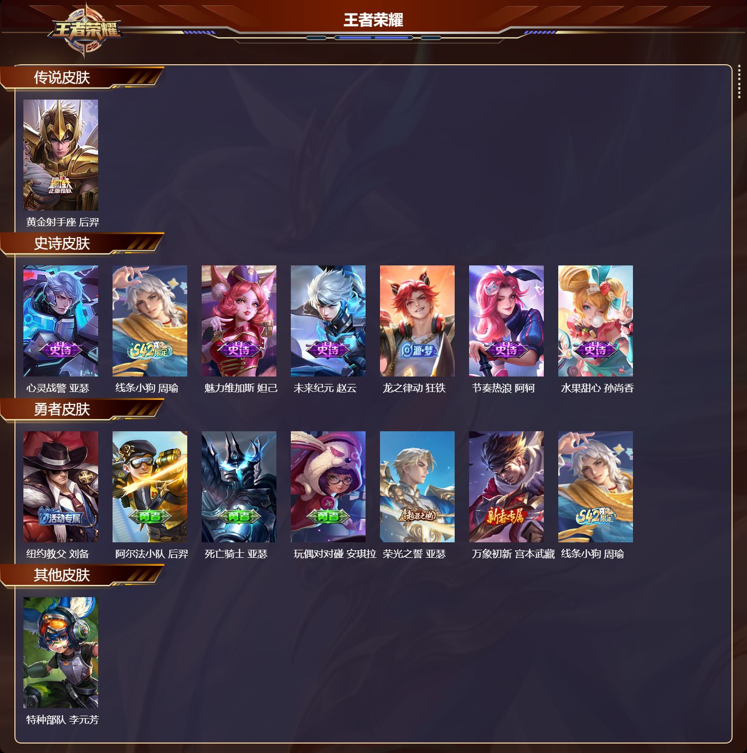 WZMK4162384王者荣耀账号详情图2