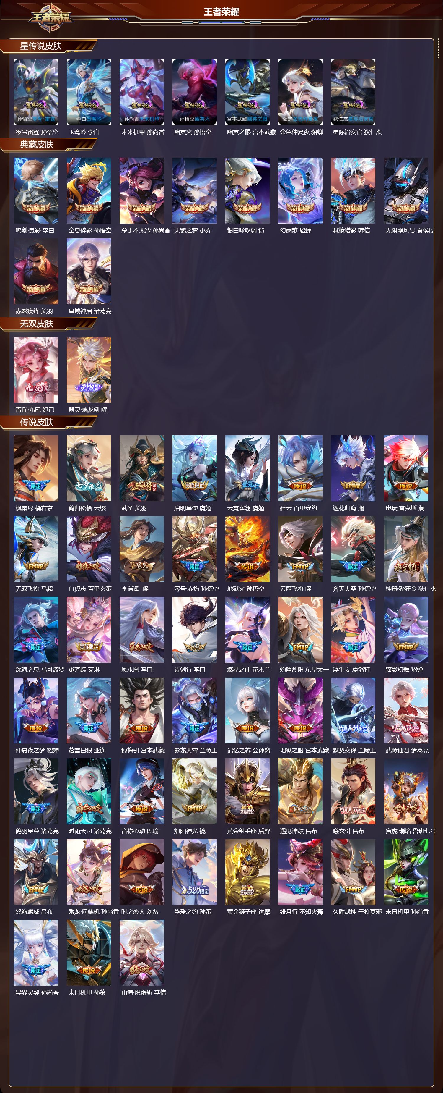 WZMK4208126王者荣耀账号详情图2