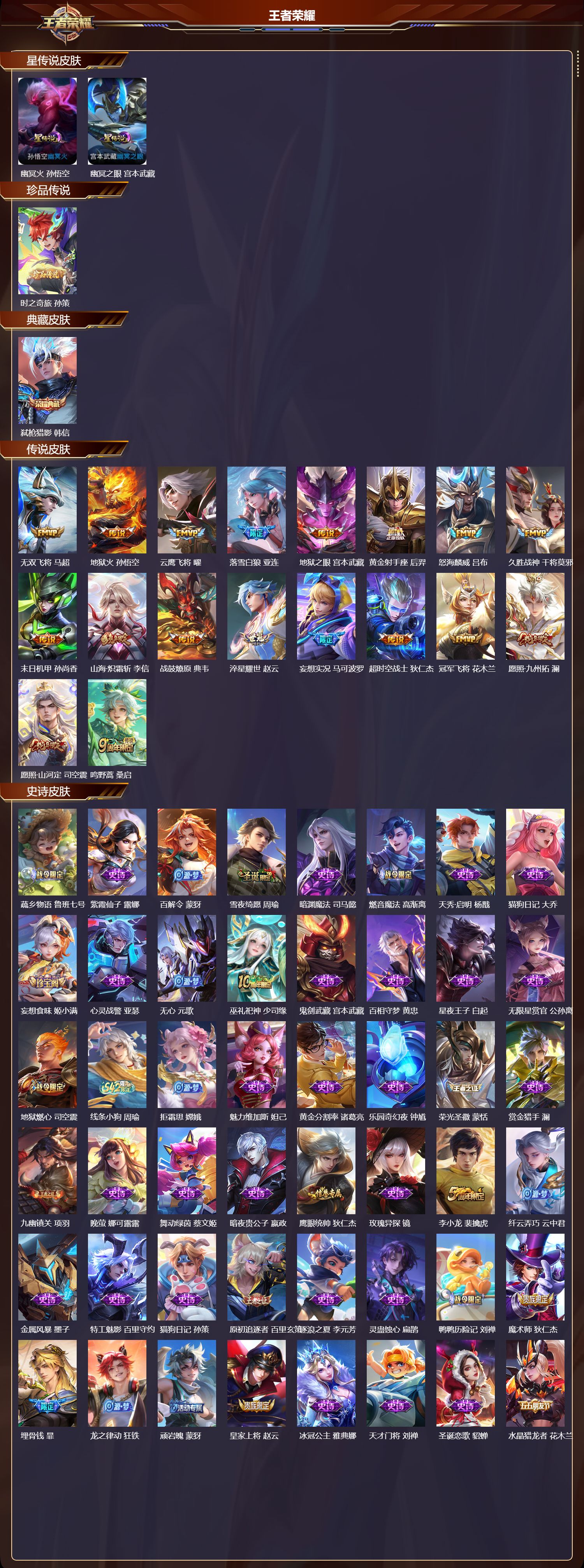 WZQM4164500王者荣耀账号详情图3