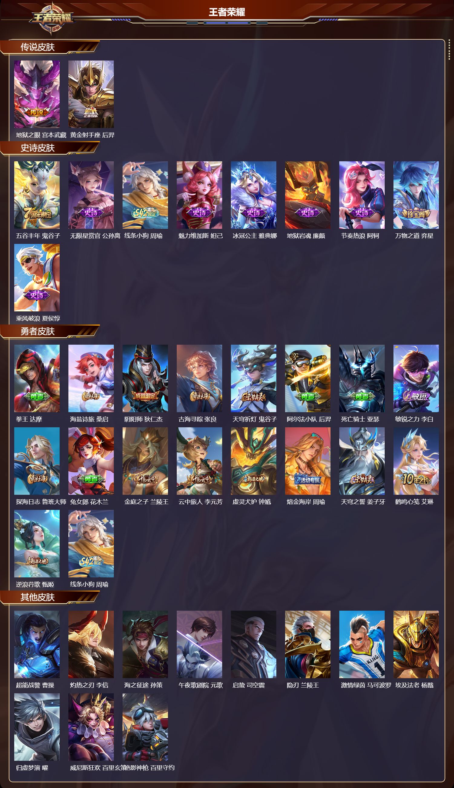 WZMK4164616王者荣耀账号详情图2