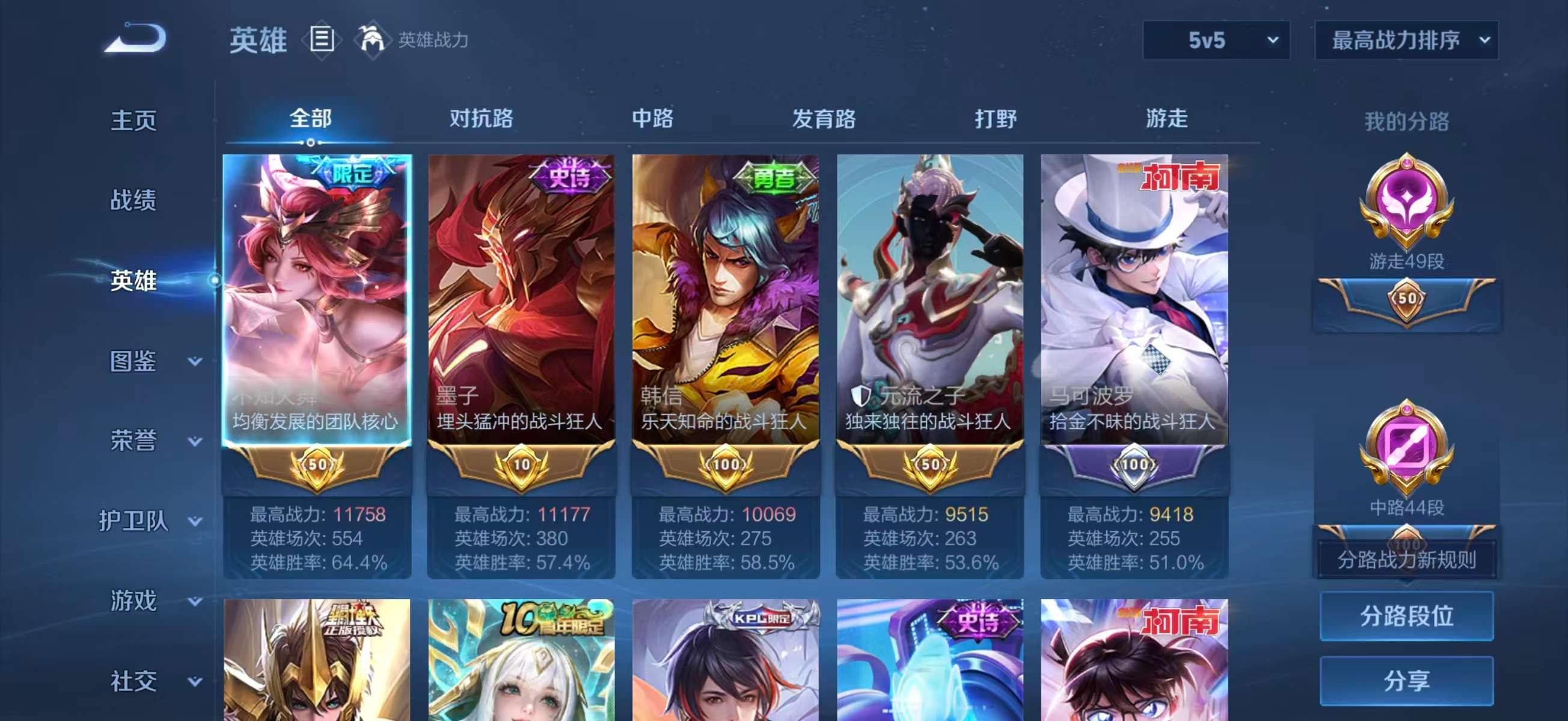 WZCMW4164611王者荣耀账号详情图4