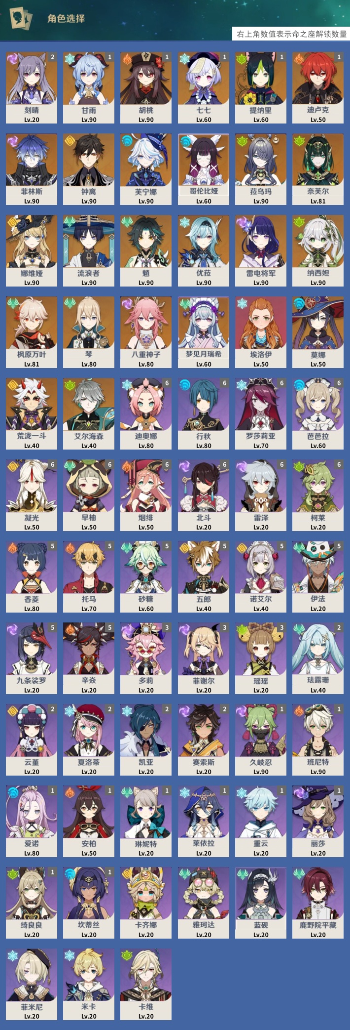 YSMK42291原神账号详情图3