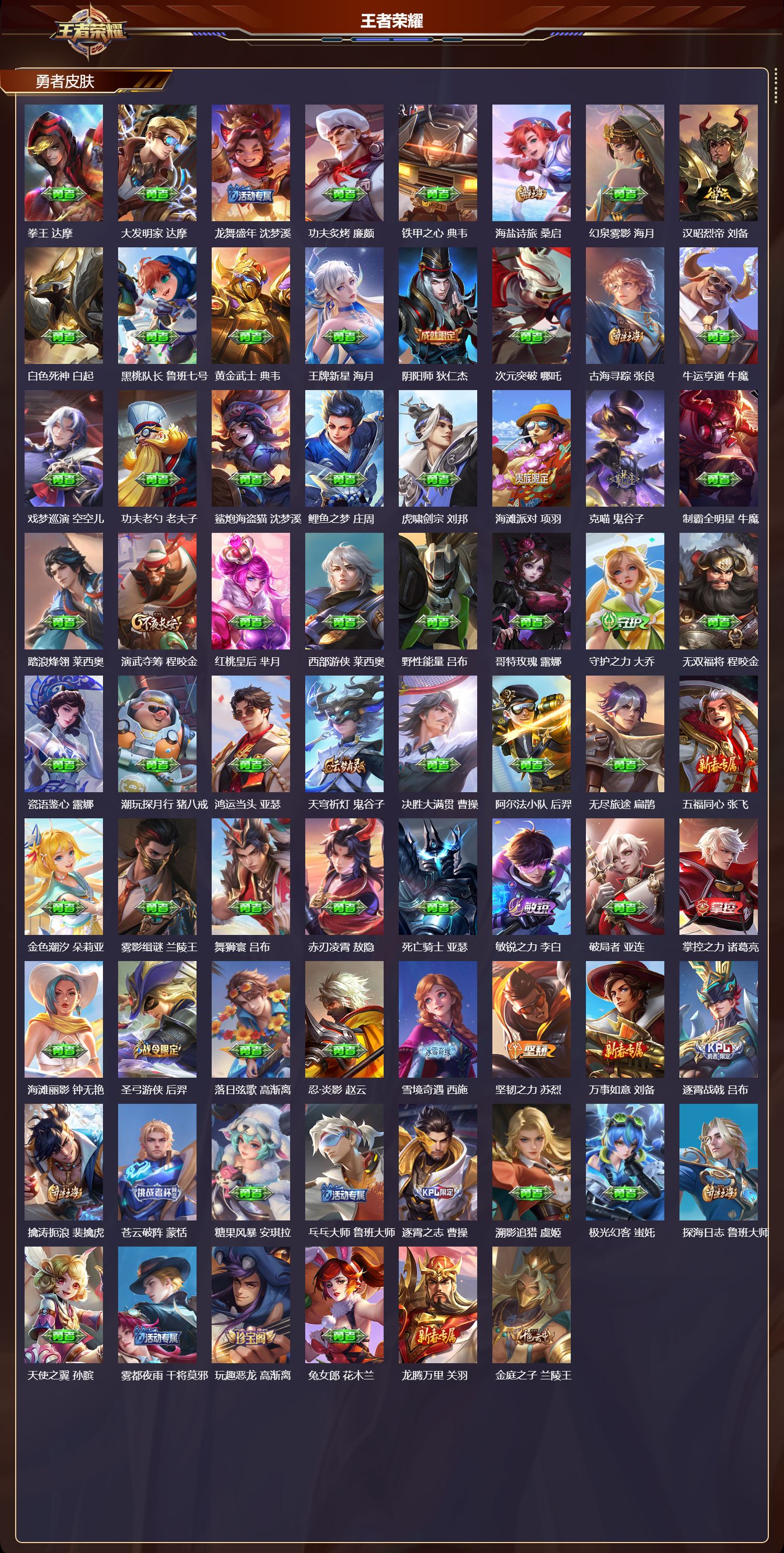 WZMK4166708王者荣耀账号详情图4