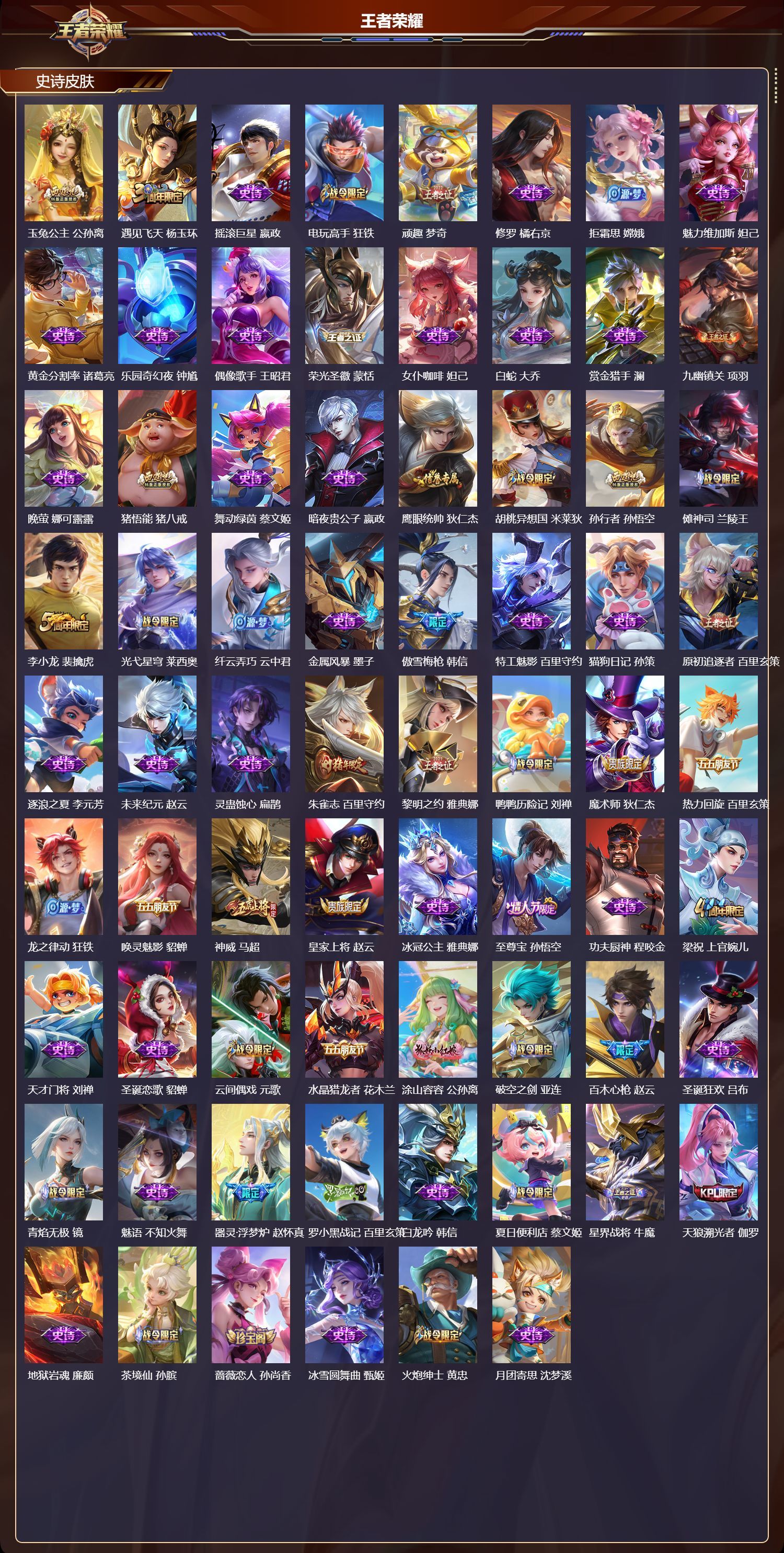 WZQM4168650王者荣耀账号详情图4 WZQM4168650王者荣耀账号详情图4