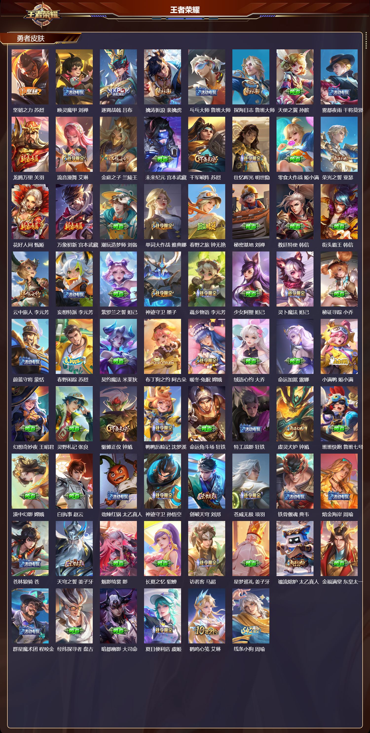 WZMK4166710王者荣耀账号详情图5