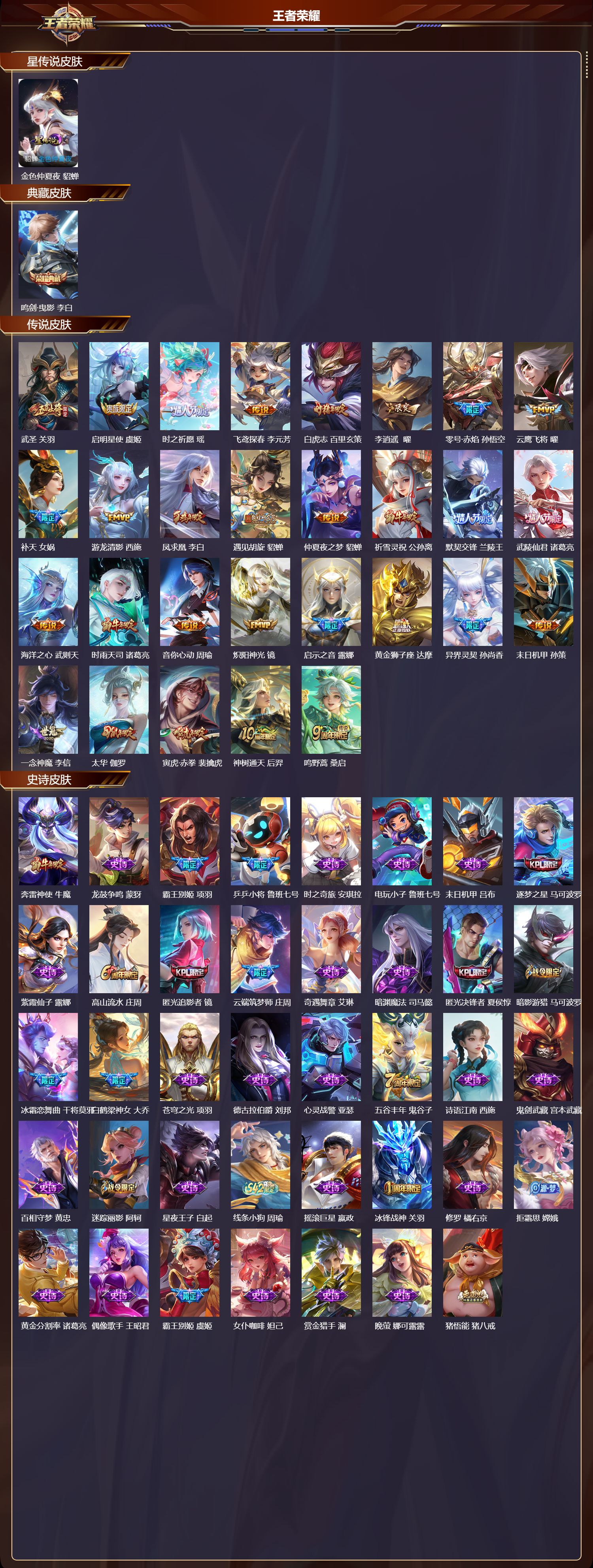 WZQM4167755王者荣耀账号详情图3