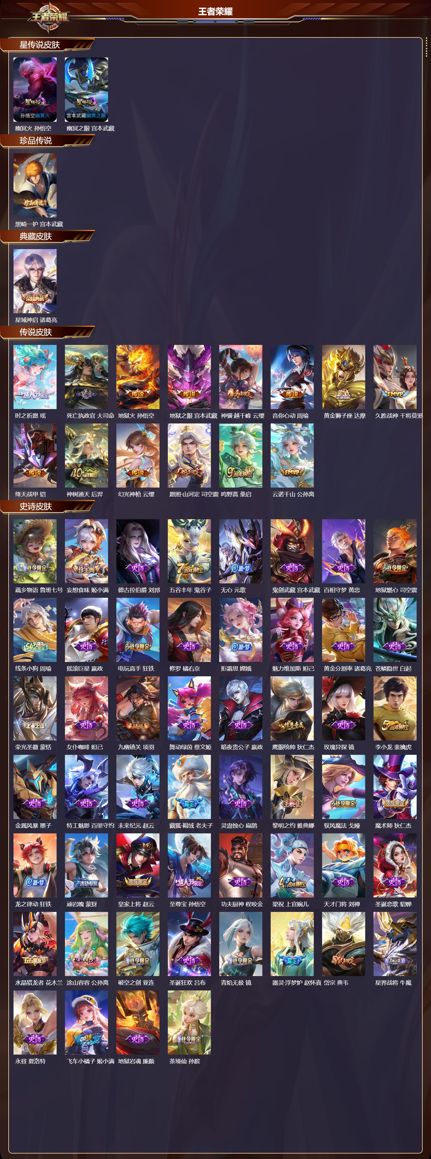 WZMK4166799王者荣耀账号详情图2