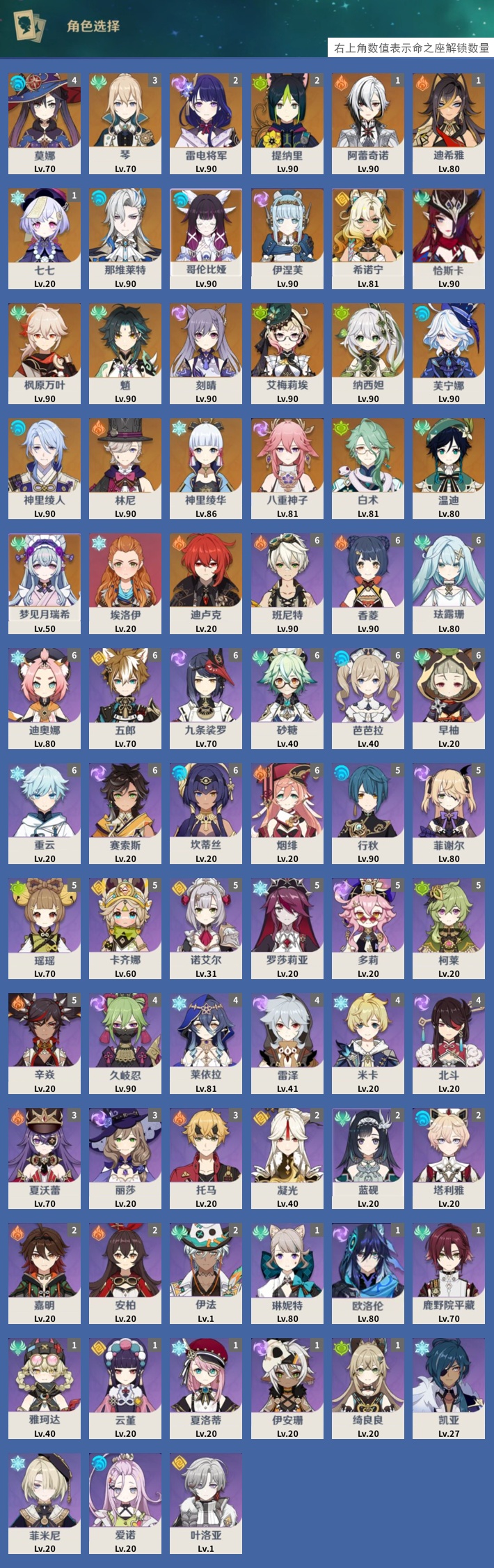 YSMK42390原神账号详情图3