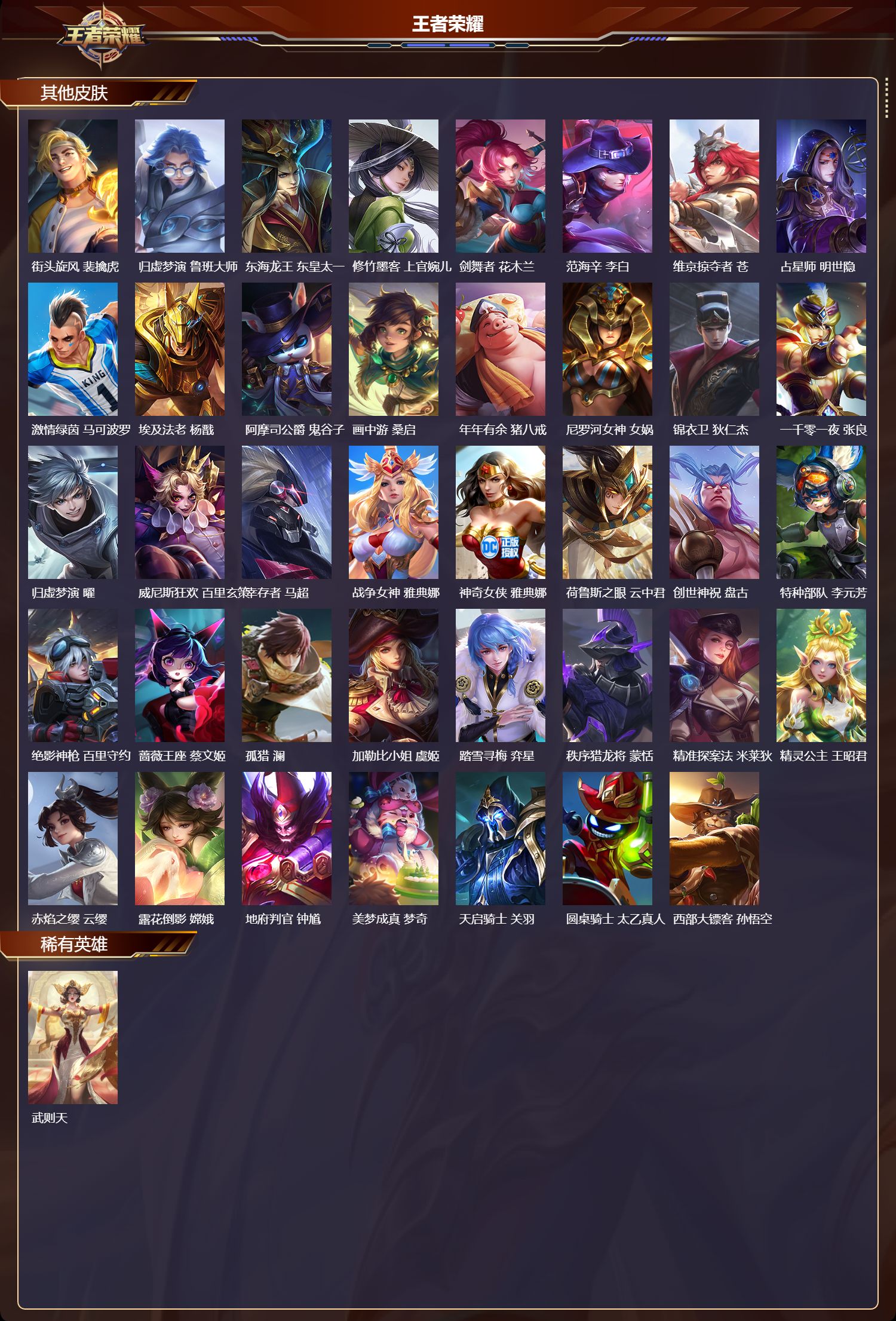 WZMK4166822王者荣耀账号详情图6