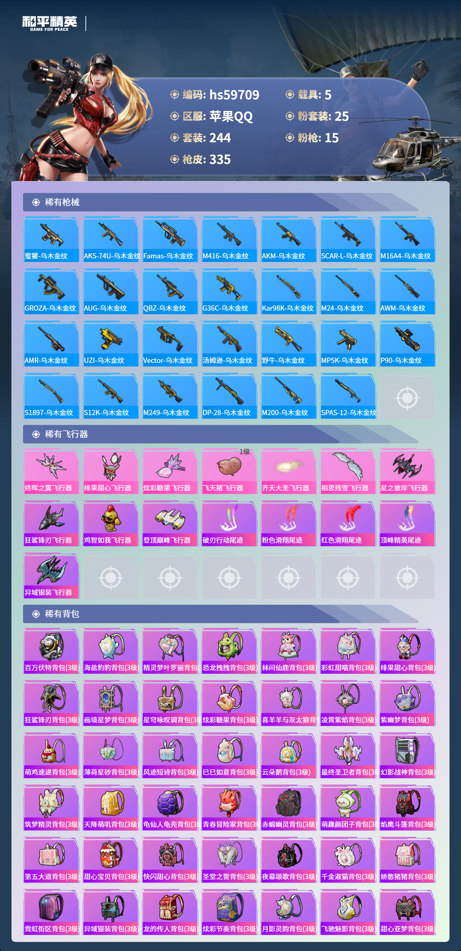 HPSJ457364和平精英账号详情图12