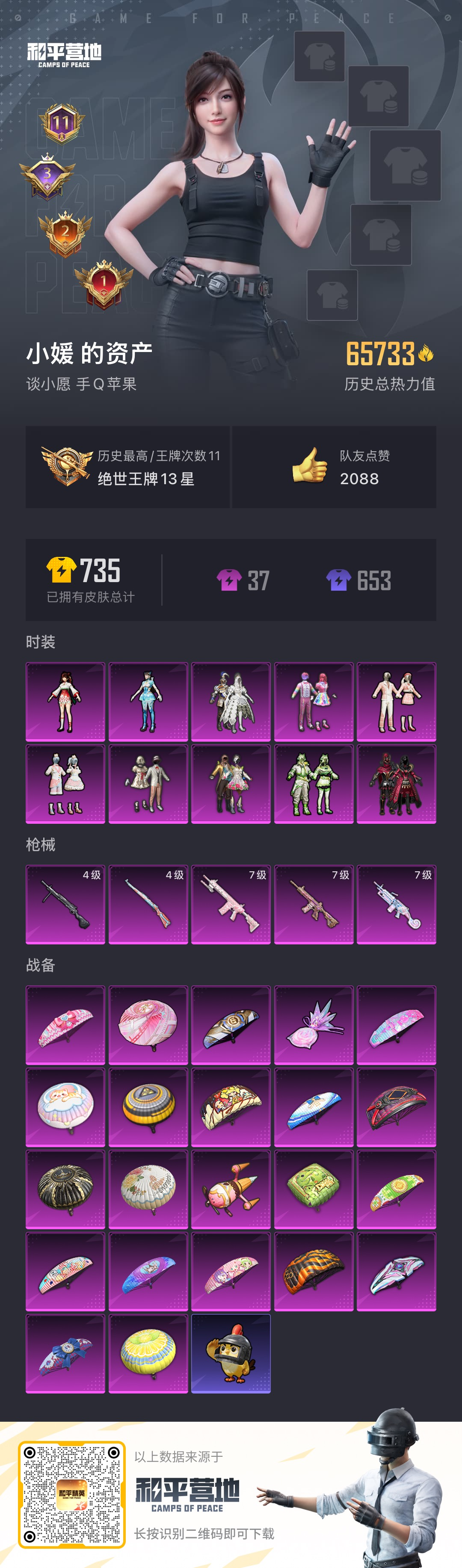 HPSJ456865和平精英账号详情图2