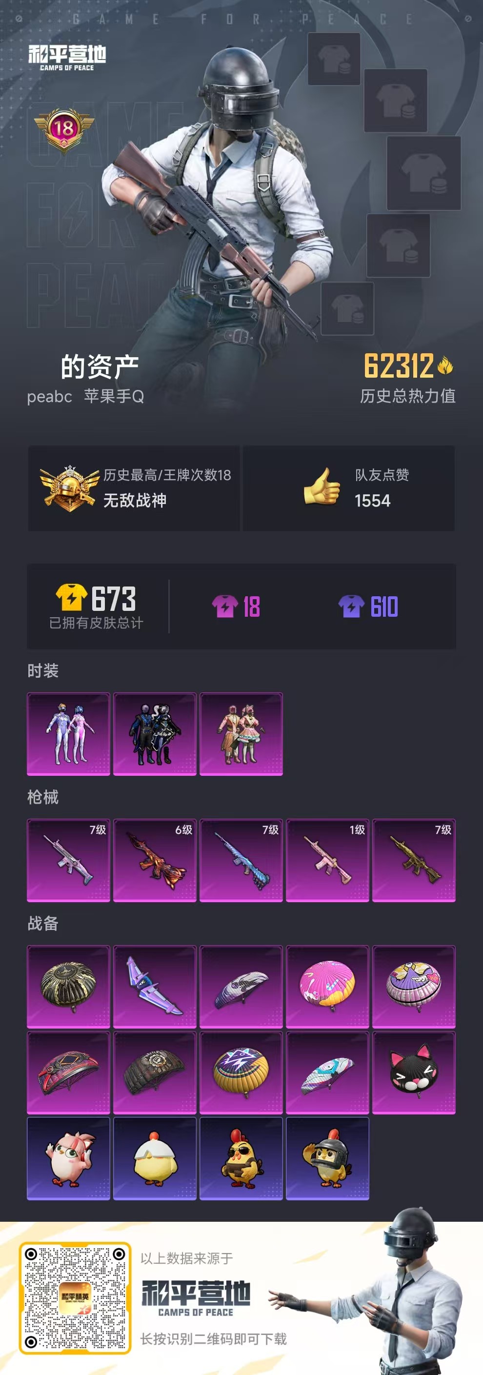 HPSJ457165和平精英账号详情图3