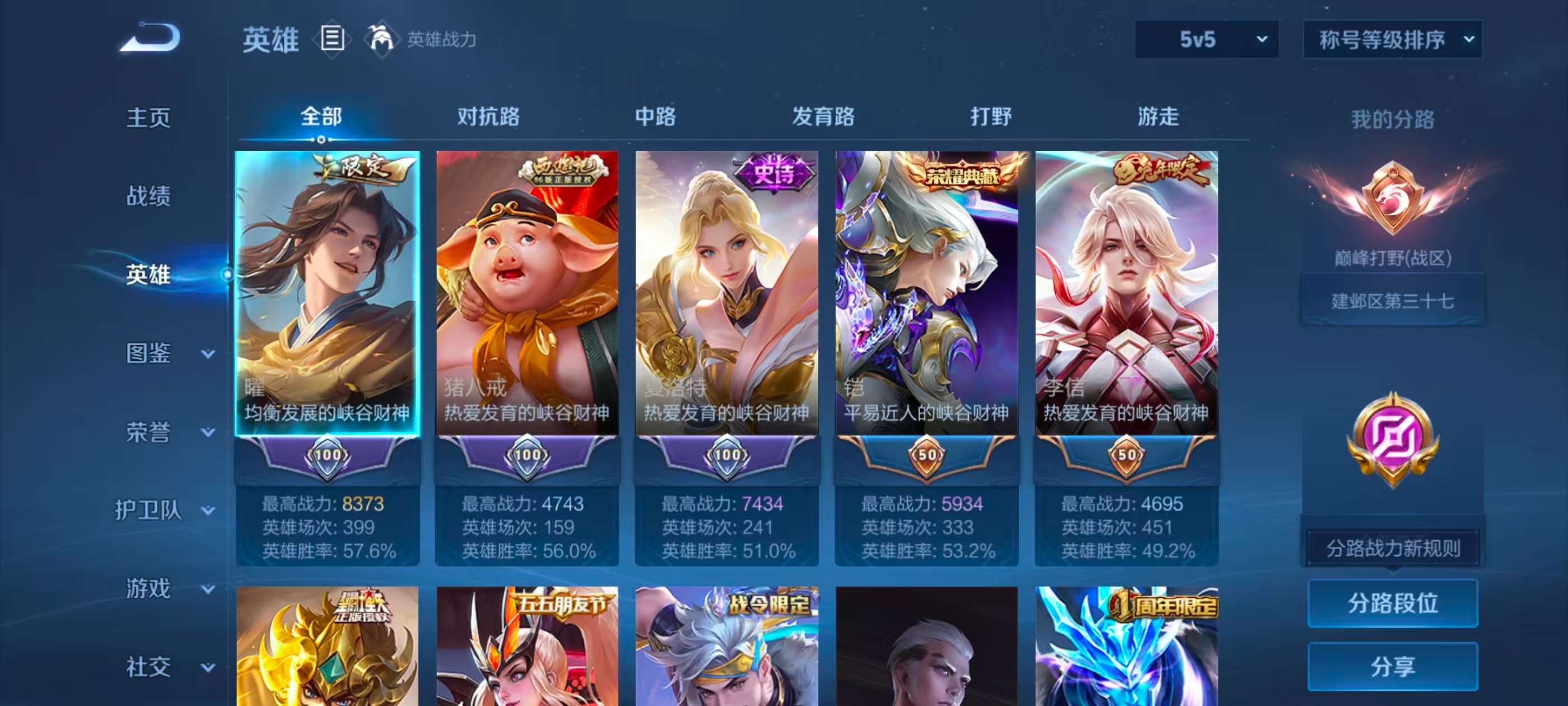 WZCMW4107540王者荣耀账号详情图3