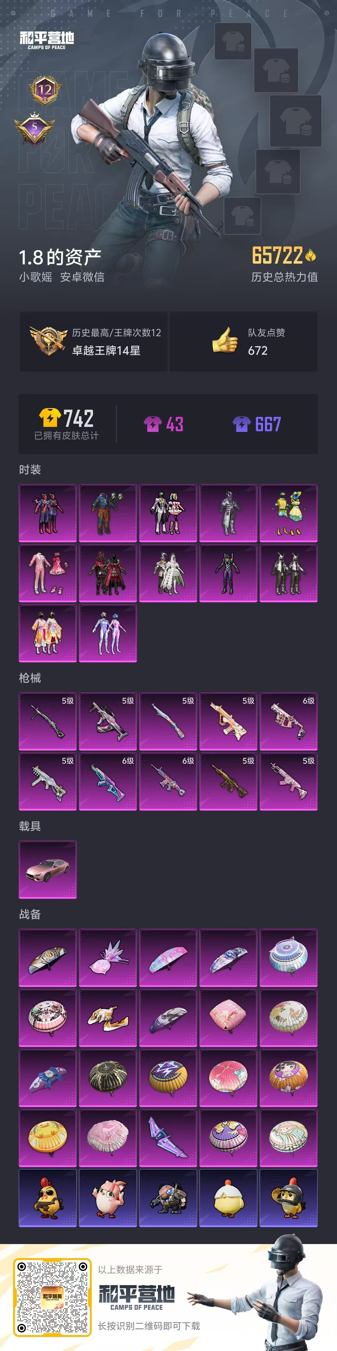 HPSJ457424和平精英账号详情图5