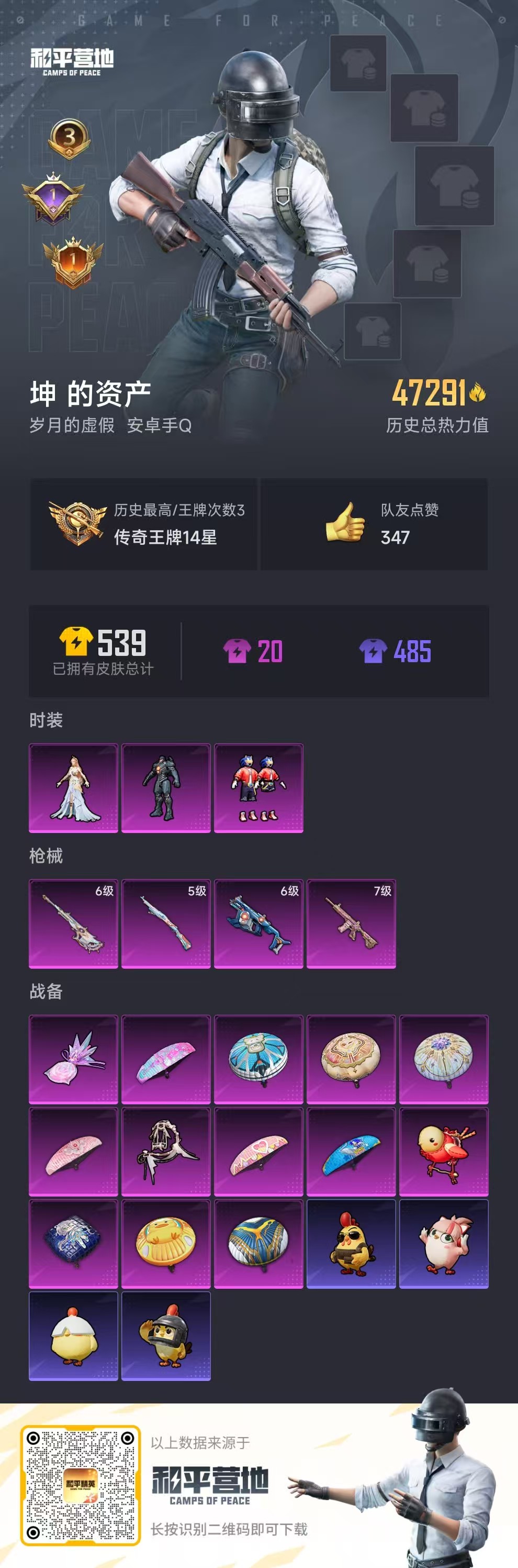 HPSJ457015和平精英账号详情图5