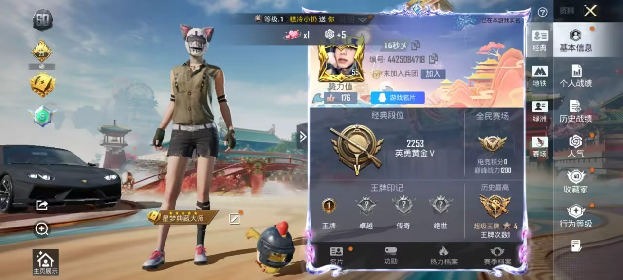 HPCMW456986和平精英账号详情图5