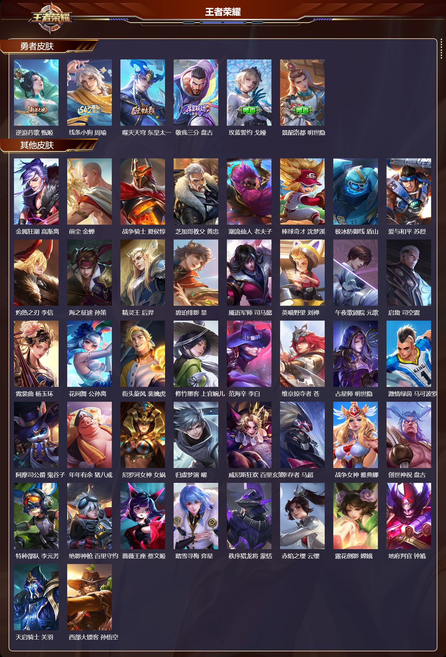 WZQM4111252王者荣耀账号详情图5