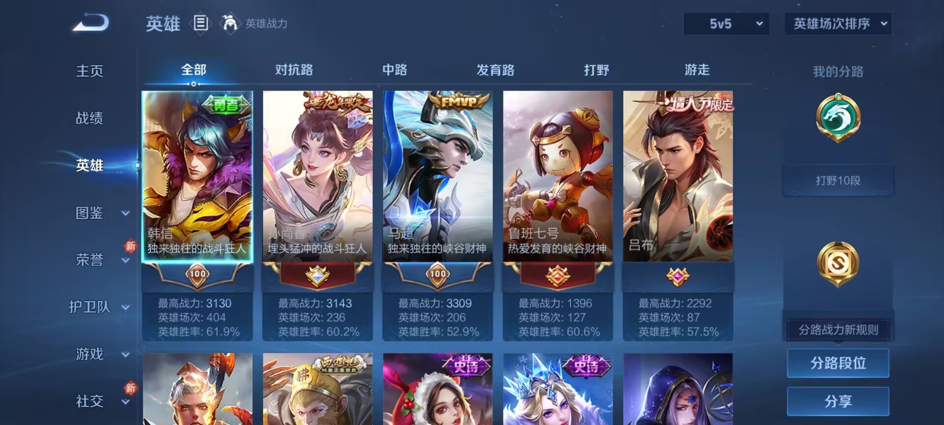 WZCMW4107678王者荣耀账号详情图5