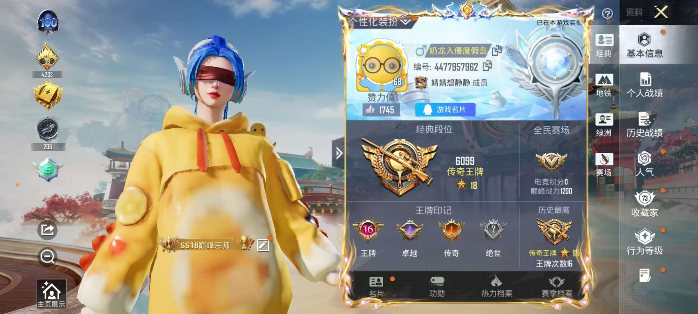 HPSJ456796和平精英账号详情图5