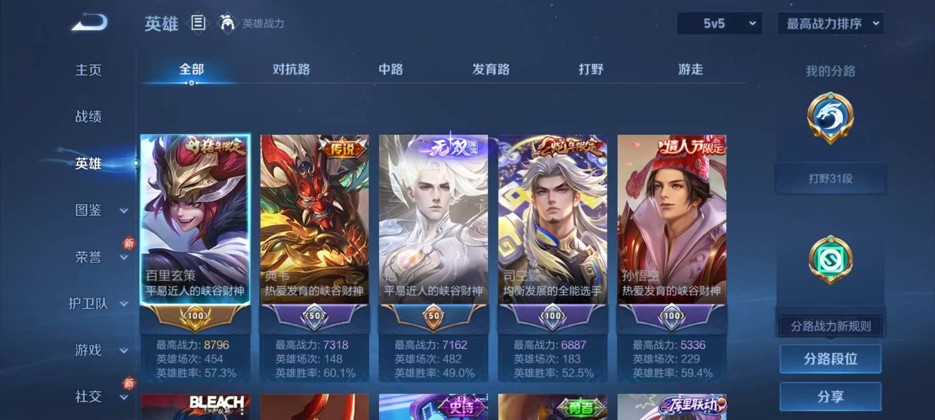 WZCMW4108278王者荣耀账号详情图5