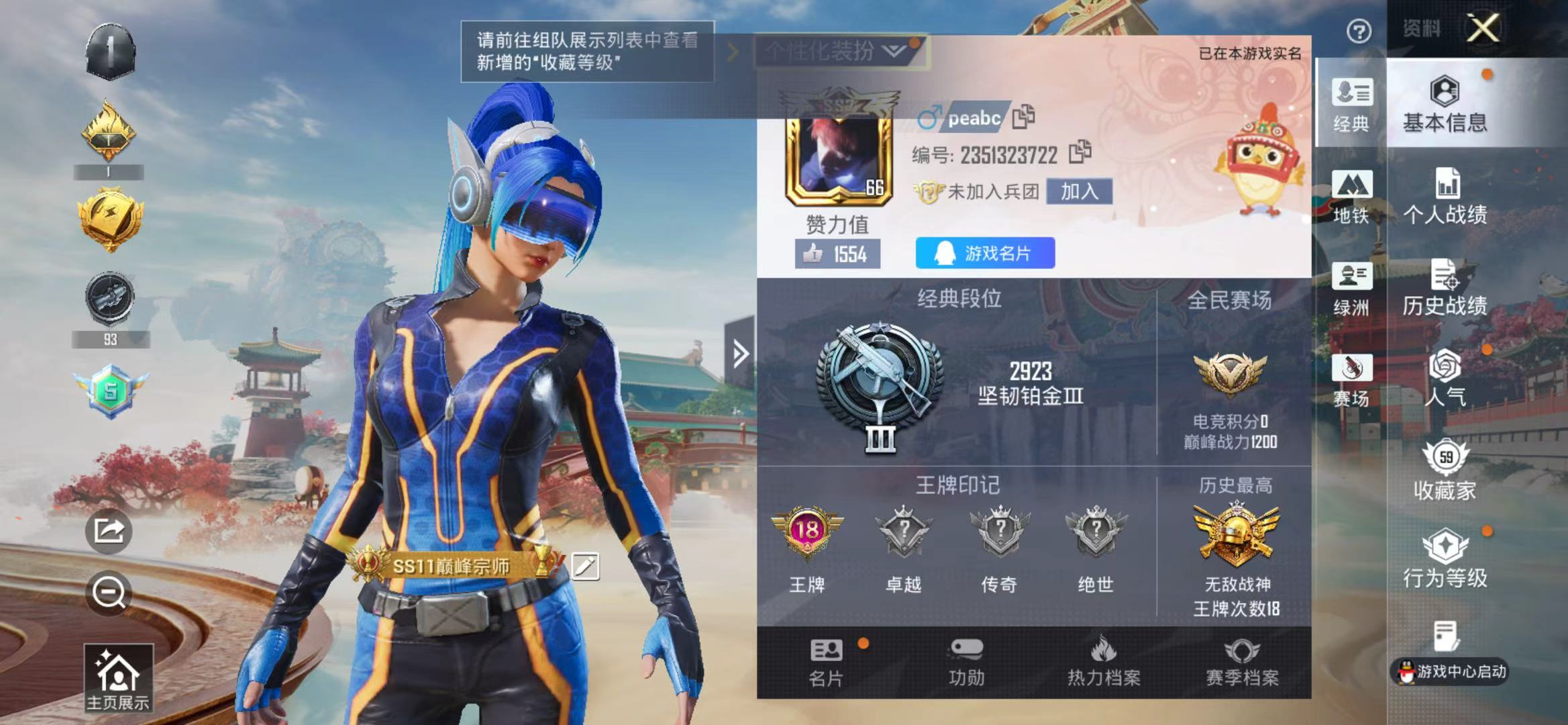 HPSJ457165和平精英账号详情图5