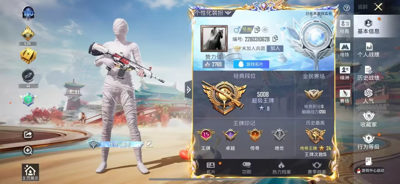 HPSJ456889和平精英账号详情图5