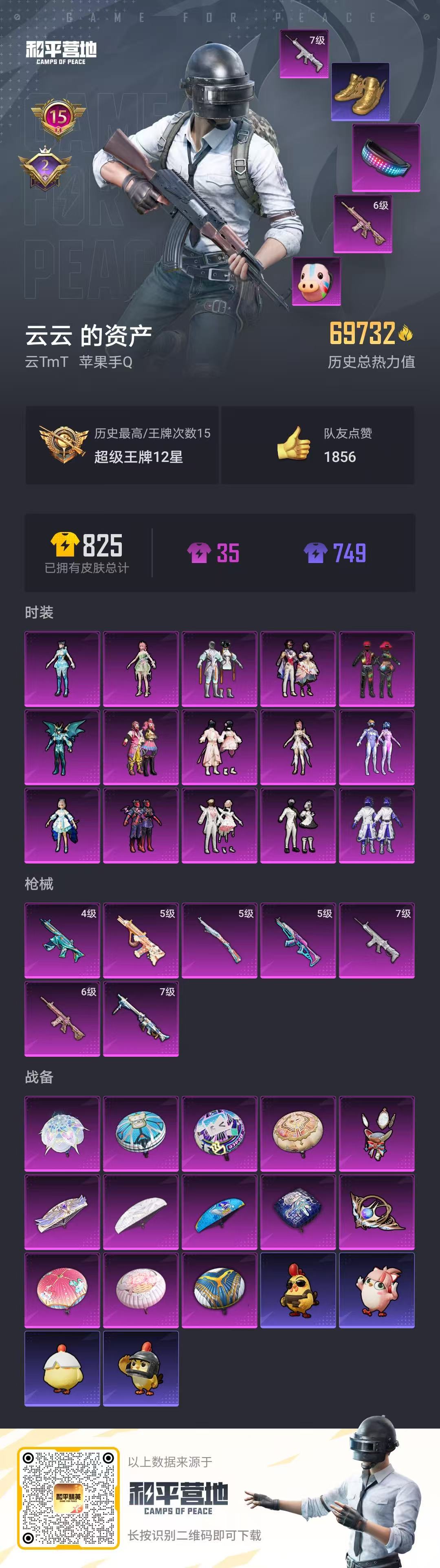 HPSJ457048和平精英账号详情图3