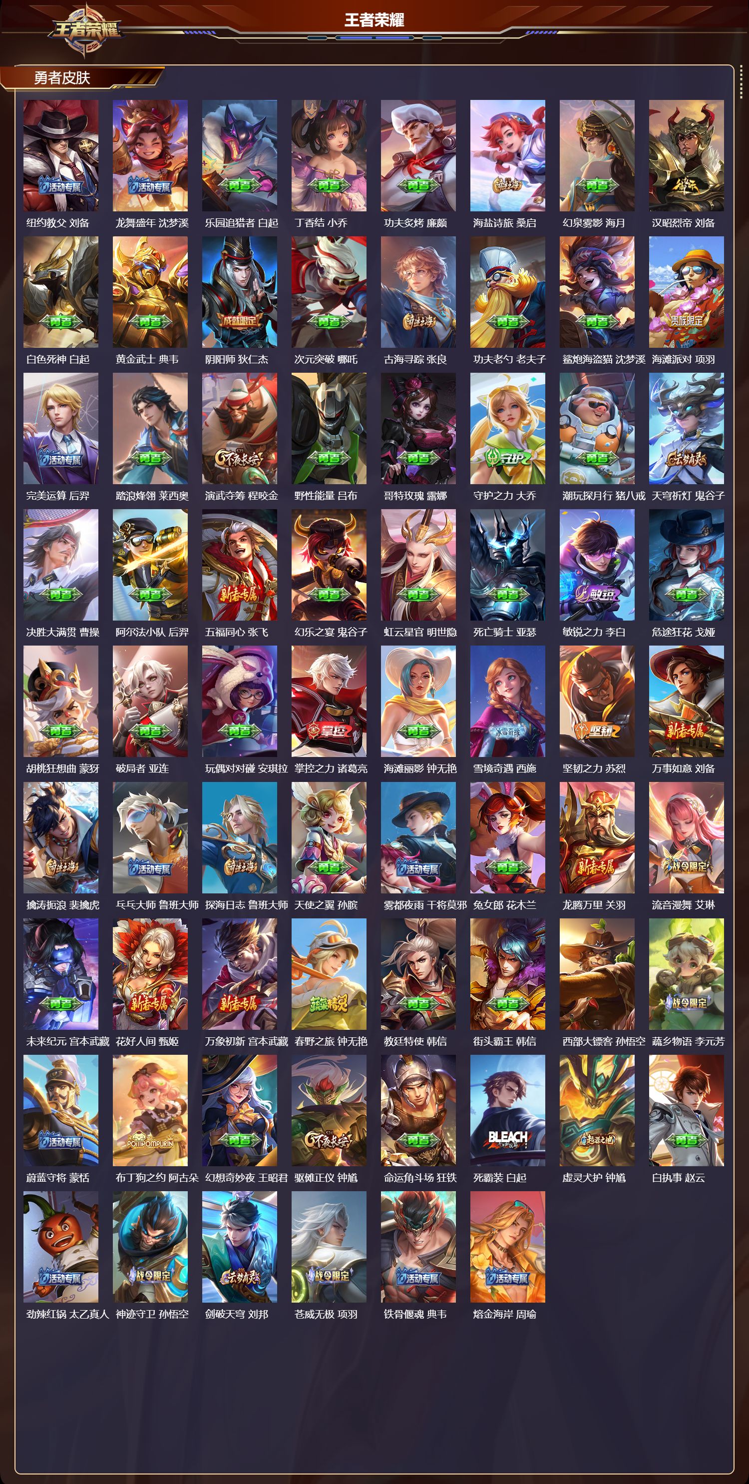 WZMK4169017王者荣耀账号详情图3