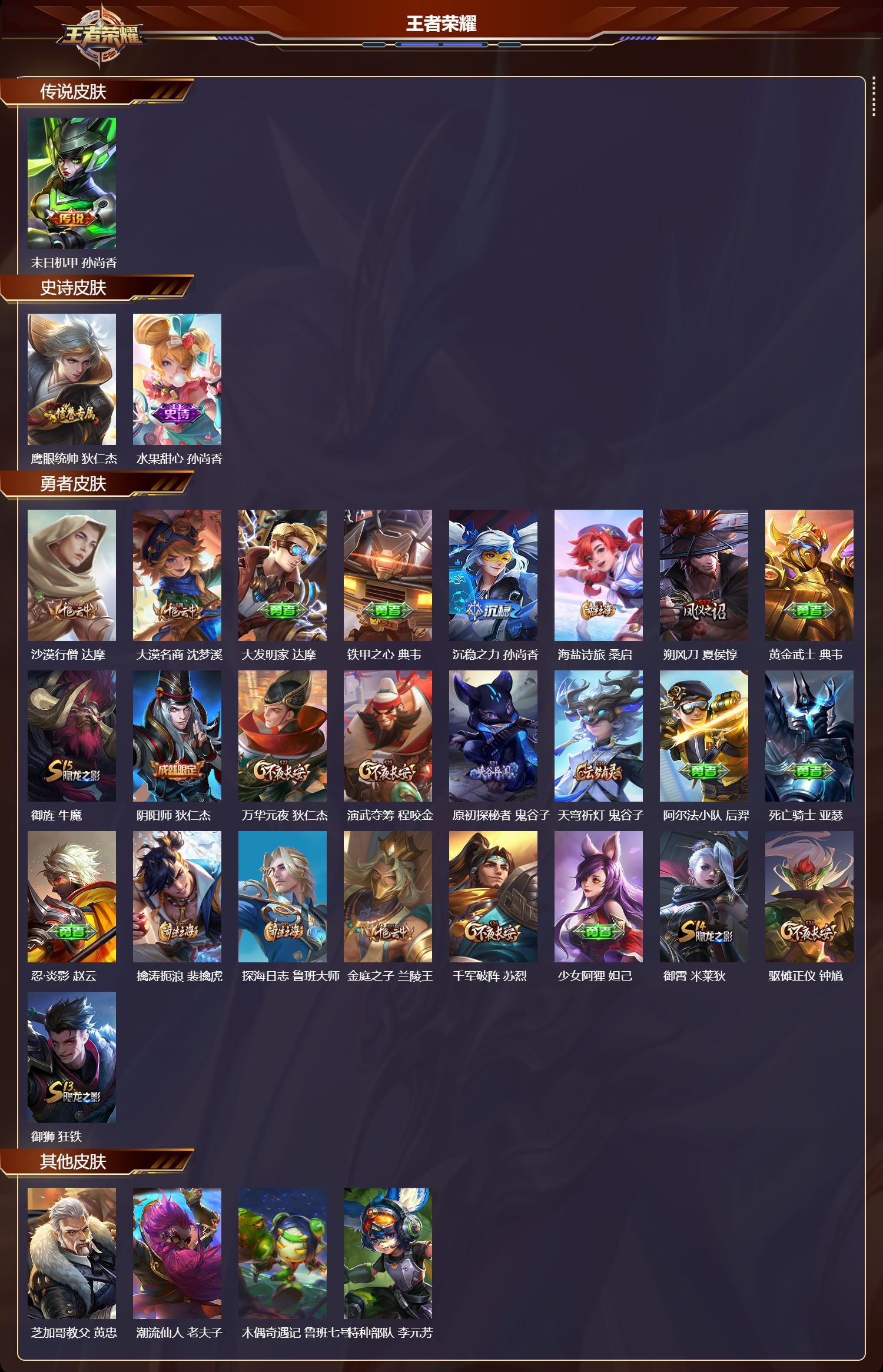 WZMK4168953王者荣耀账号详情图2