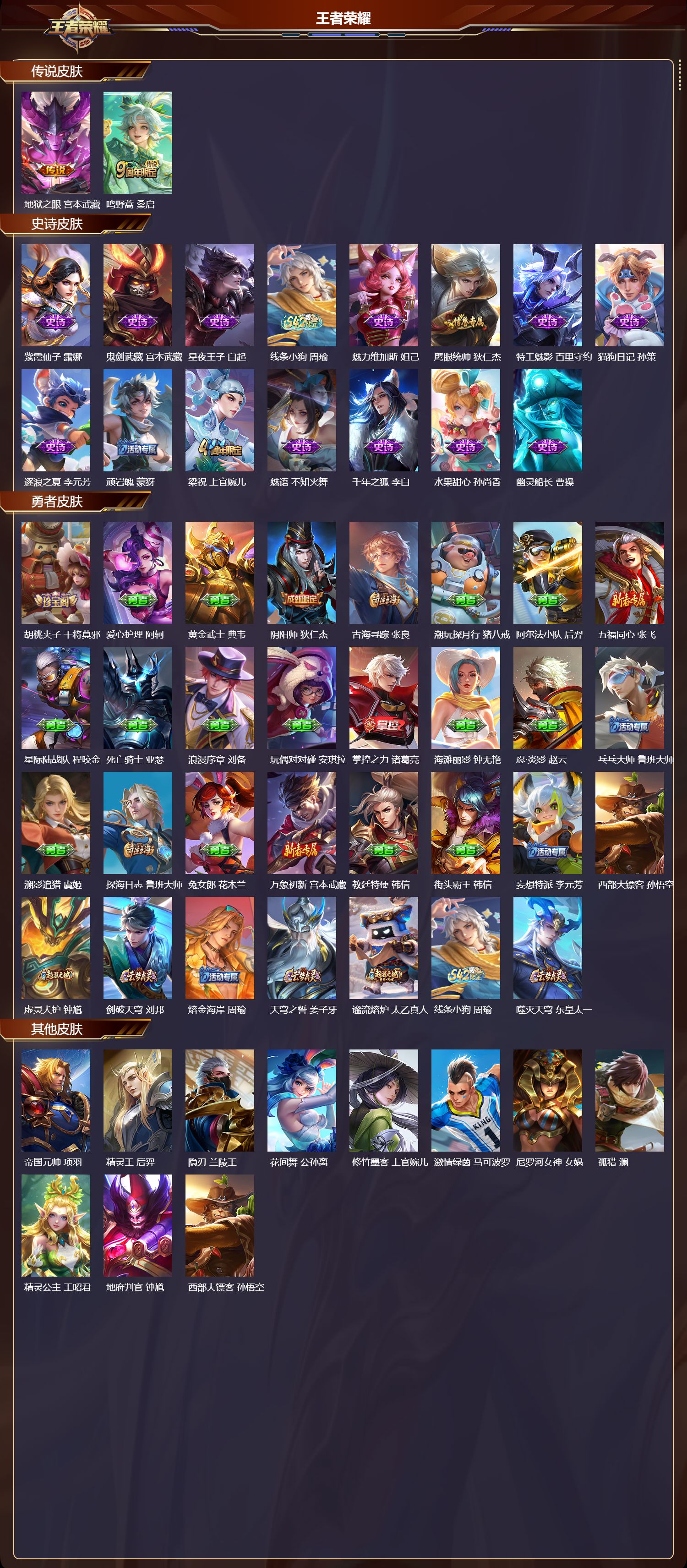 WZMK4169257王者荣耀账号详情图2