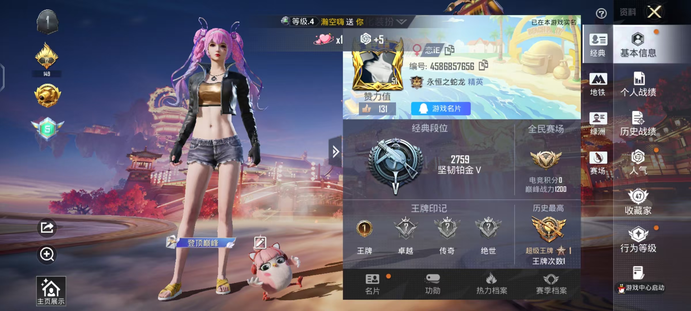 HPSJ495689和平精英账号详情图3 HPSJ495689和平精英账号详情图3