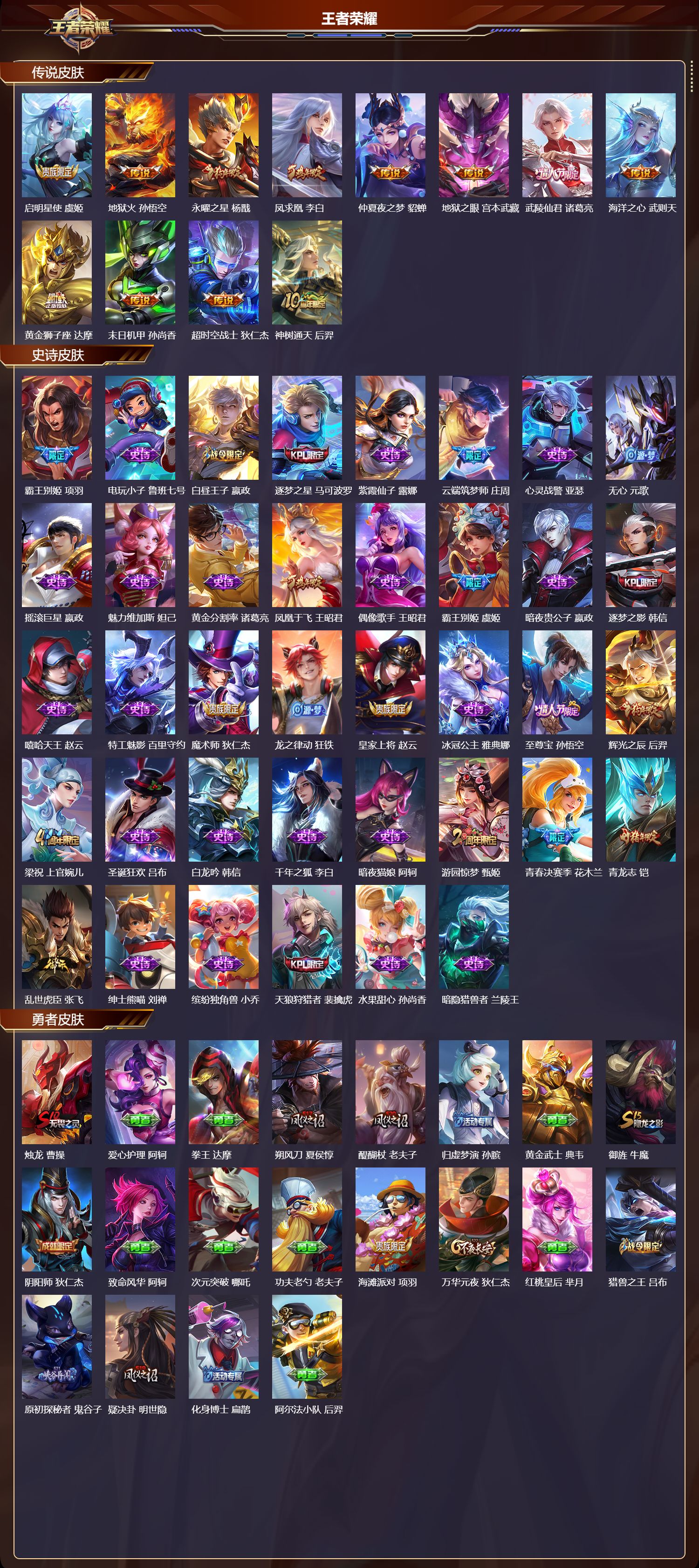 WZMK4169308王者荣耀账号详情图2 WZMK4169308王者荣耀账号详情图2