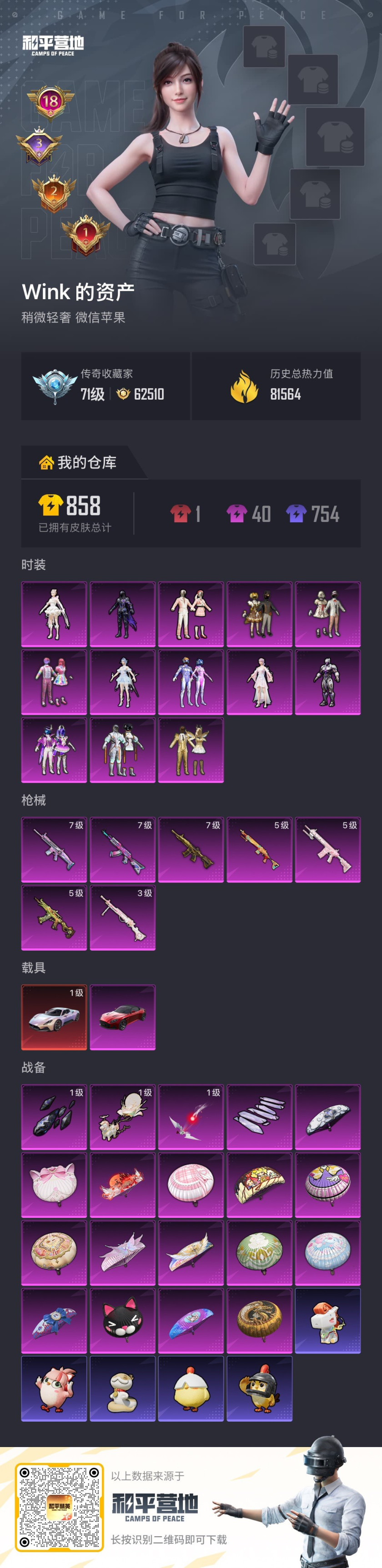 HPSJ494988和平精英账号详情图2