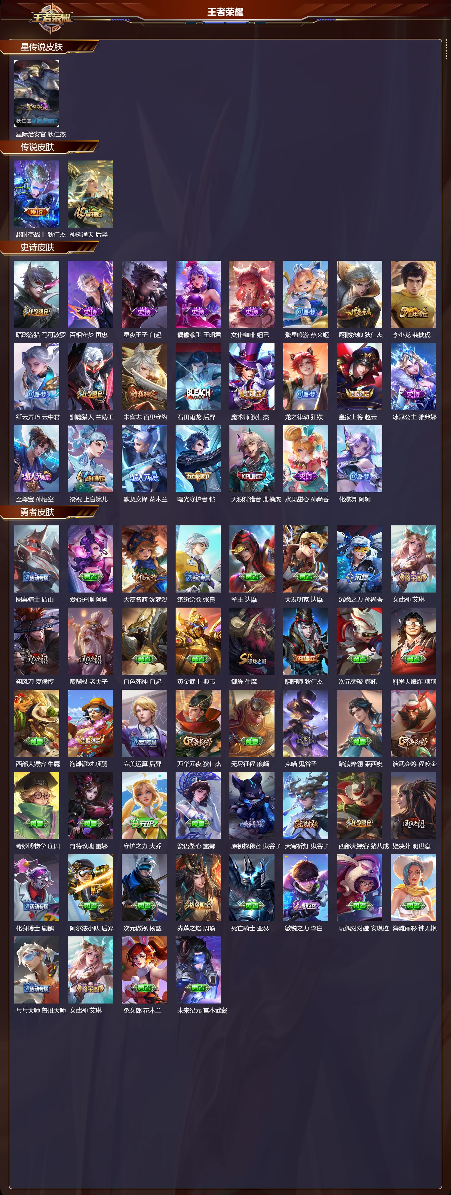 WZMK4173400王者荣耀账号详情图2 WZMK4173400王者荣耀账号详情图2