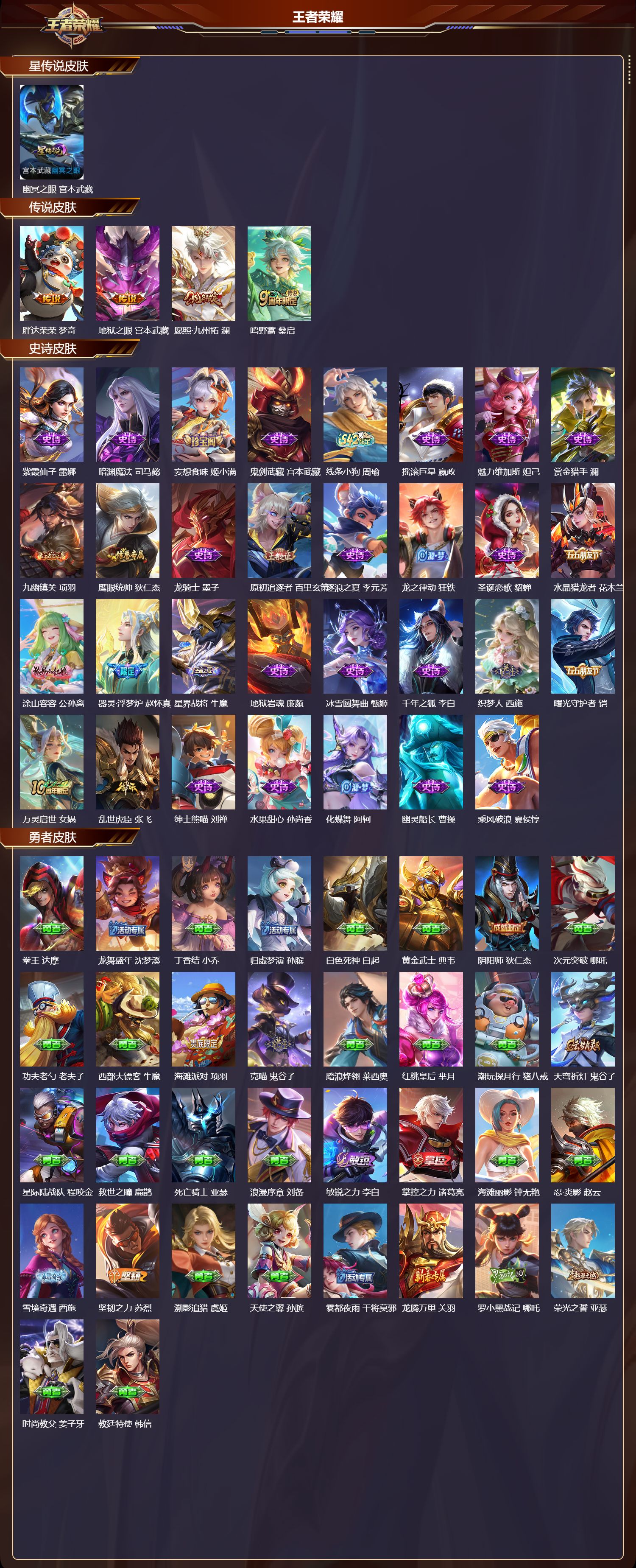 WZMK4177082王者荣耀账号详情图2 WZMK4177082王者荣耀账号详情图2