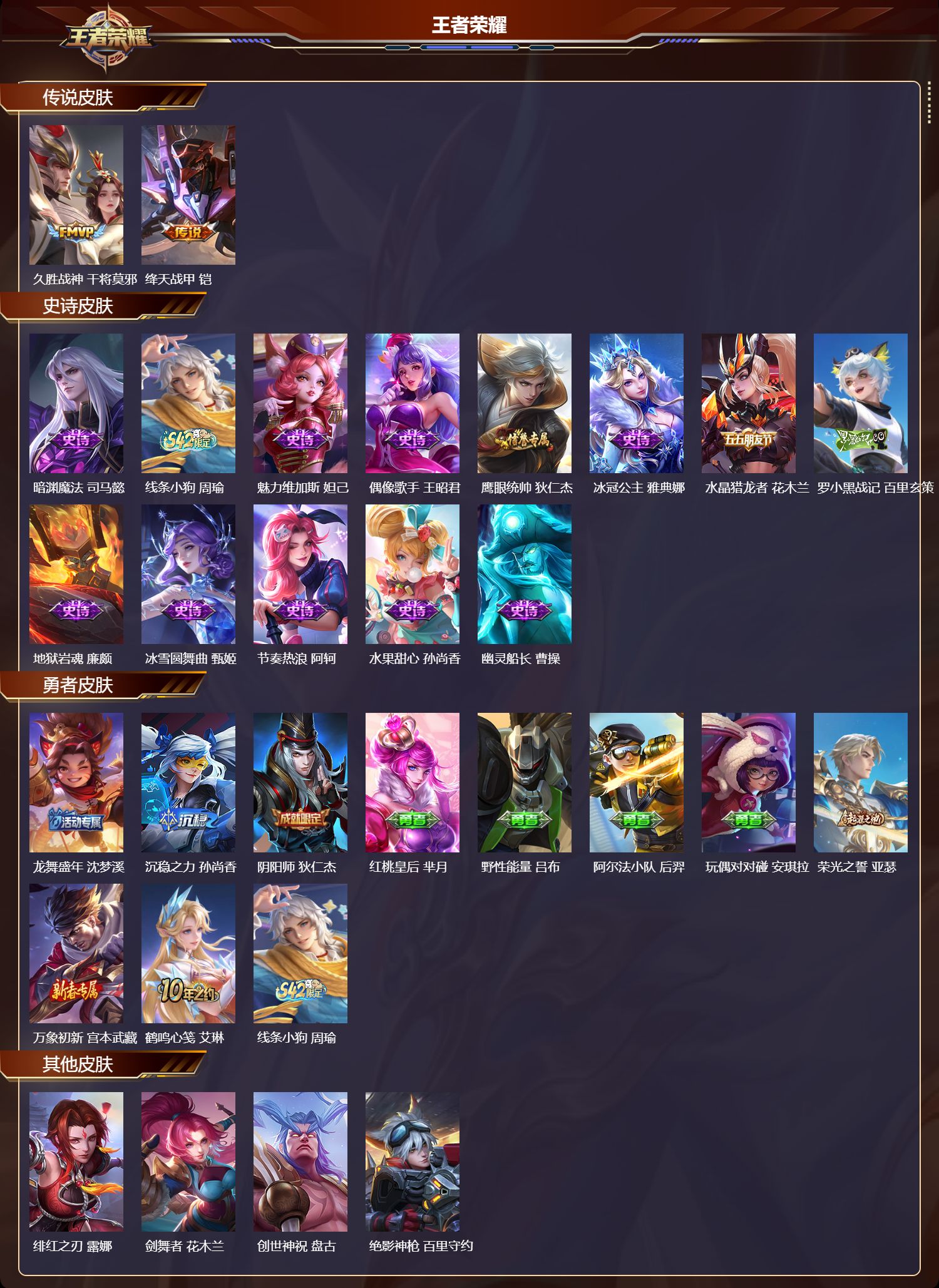 WZMK4177085王者荣耀账号详情图2