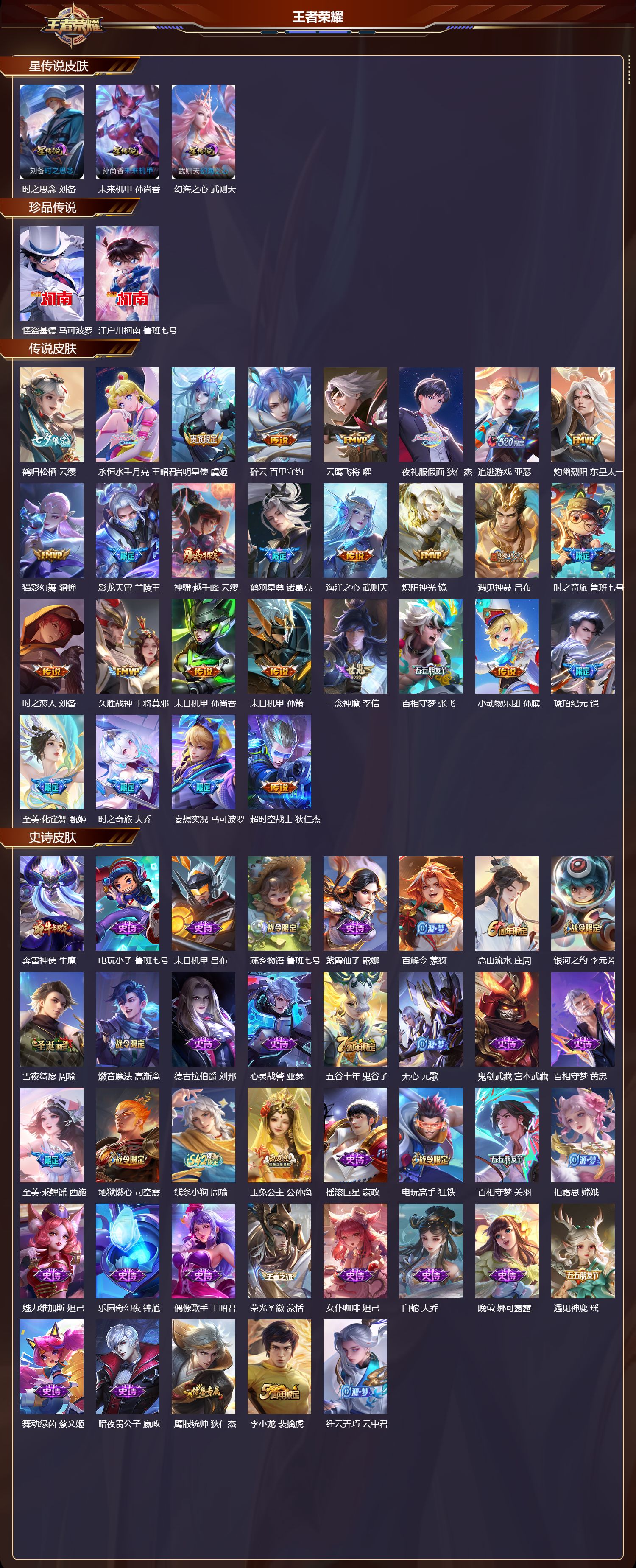 WZQM4177134王者荣耀账号详情图3