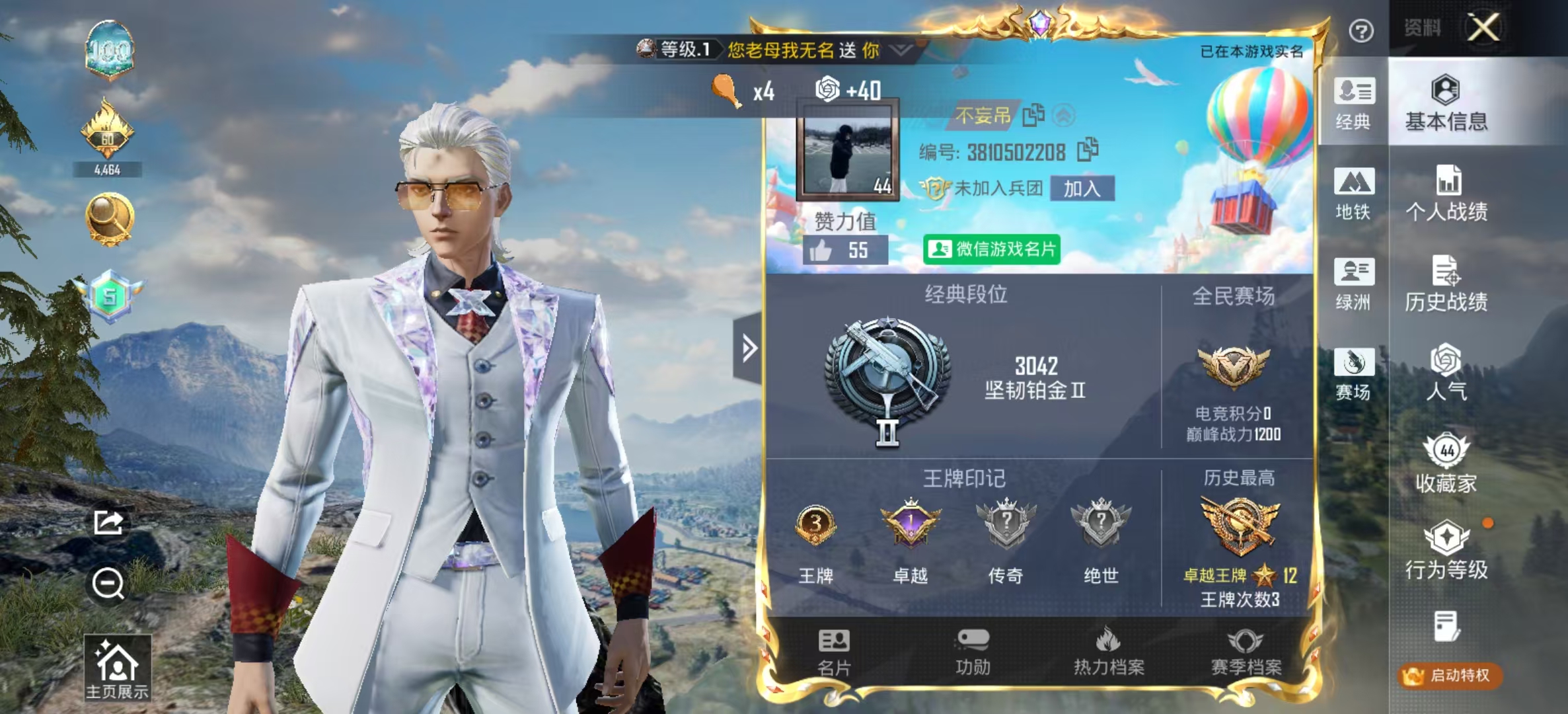 HPSJ496899和平精英账号详情图3